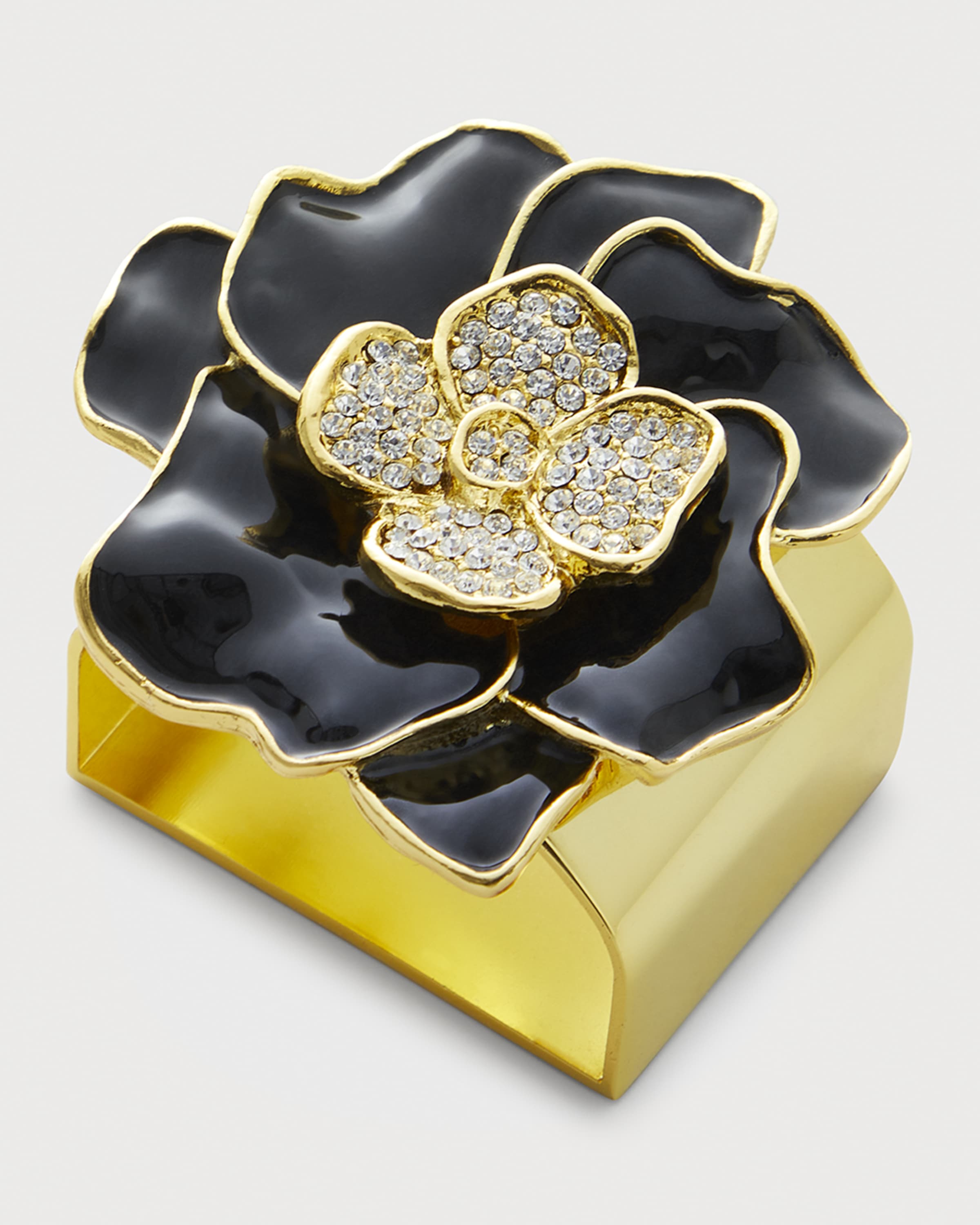 Nomi K Spring Flower Napkin Rings, Set of 4 