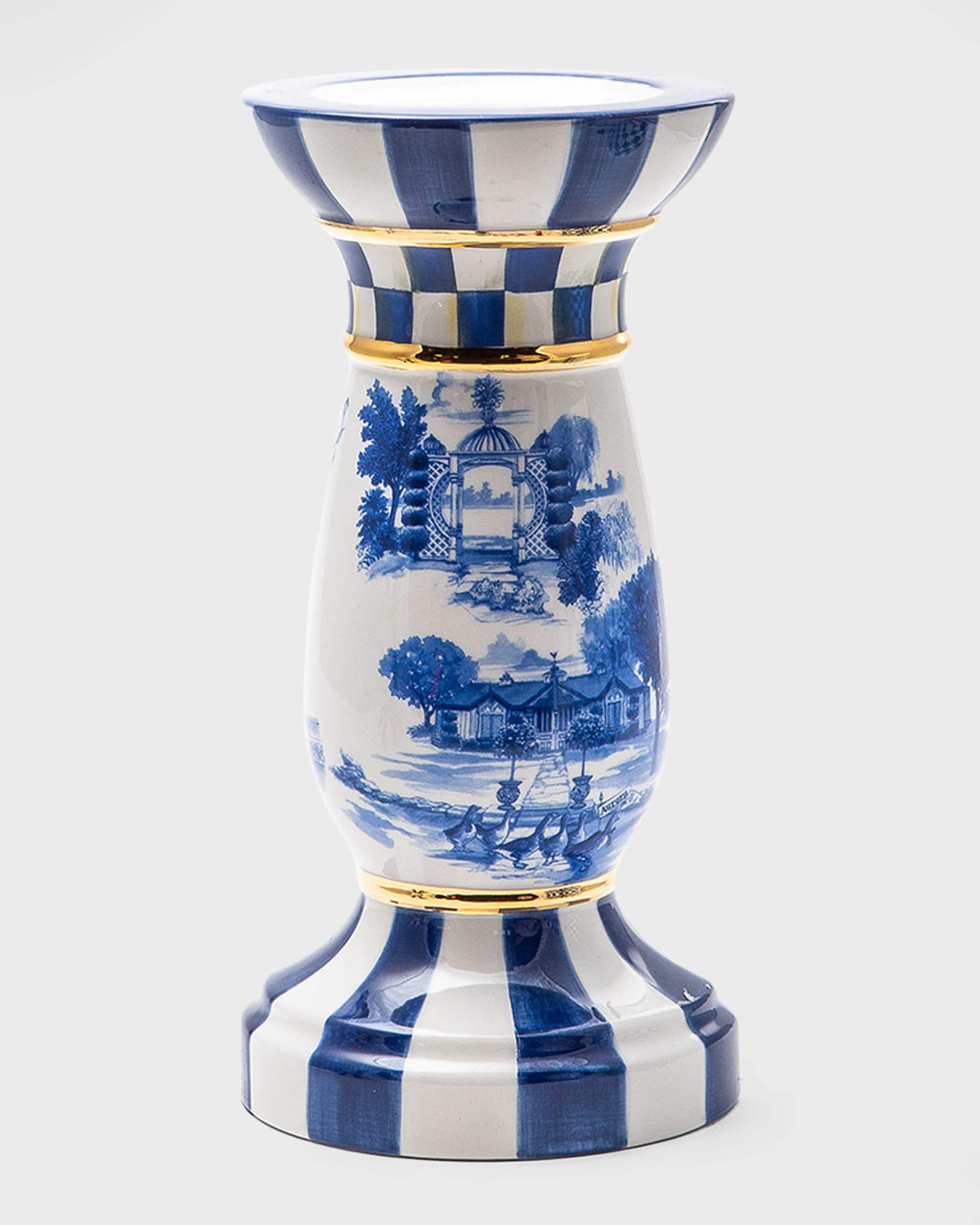 MacKenzieChilds Royal Toile Pilar Candle Collection & Matching Items