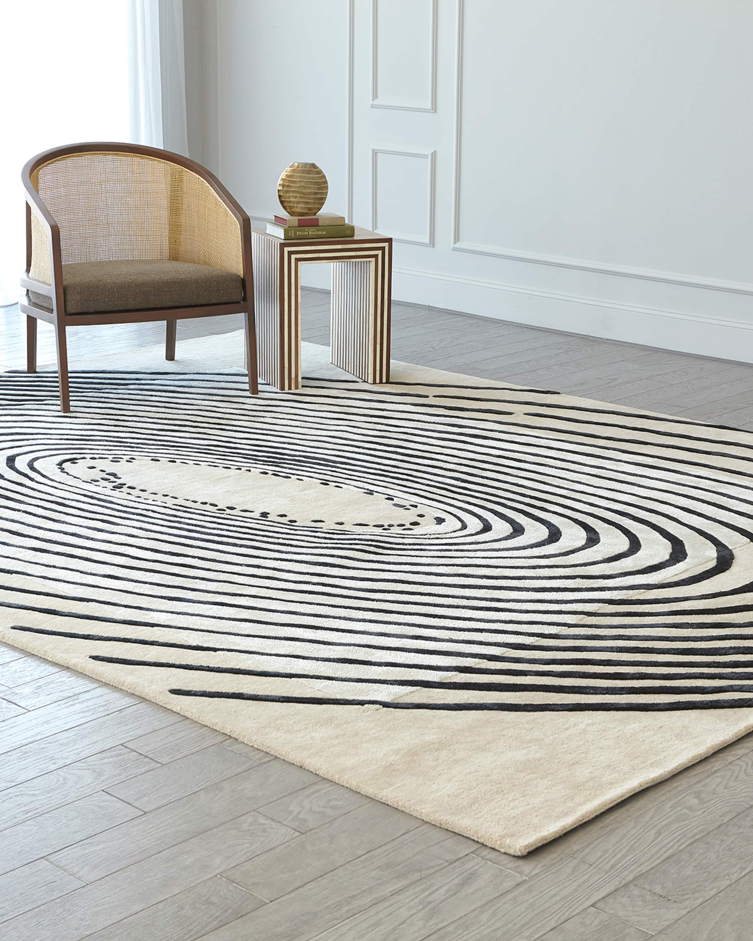 Global Views Concentric Circles Hand-Tufted Rug, 10' x 14'