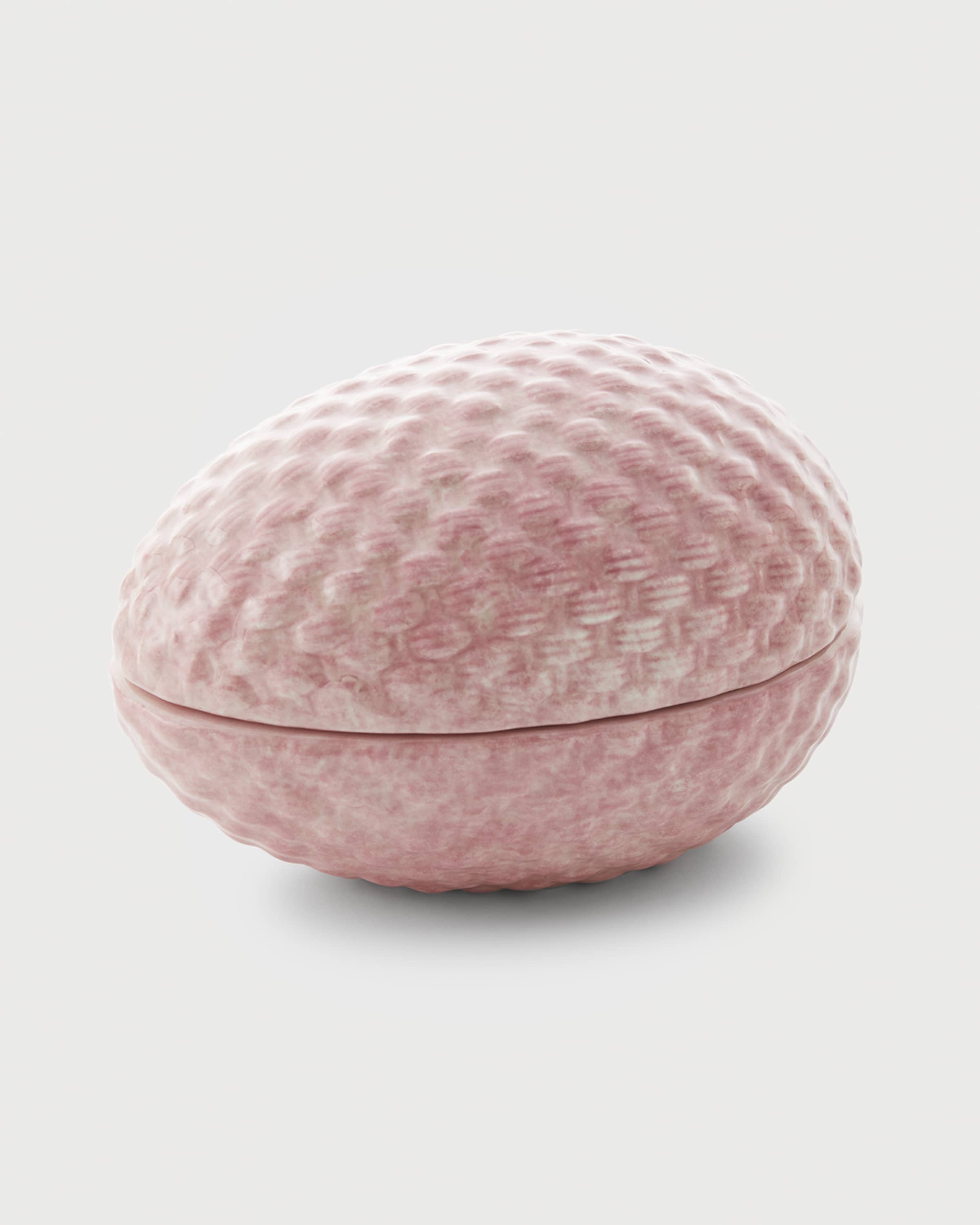 Neiman Marcus Pink Wicker-Textured Easter Egg Box 