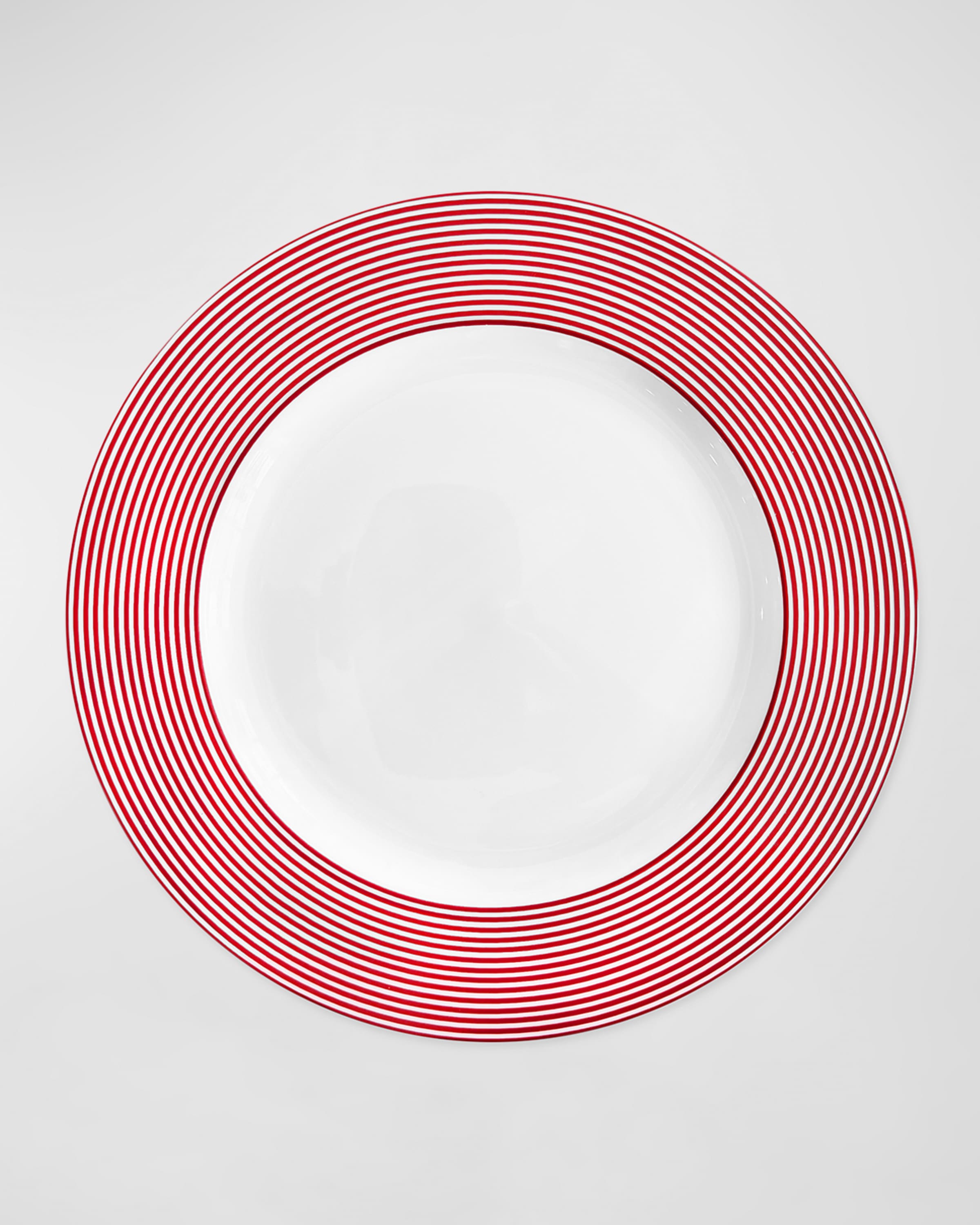 Caskata Newport Striped Rimmed Dinner Plate, Set of 4