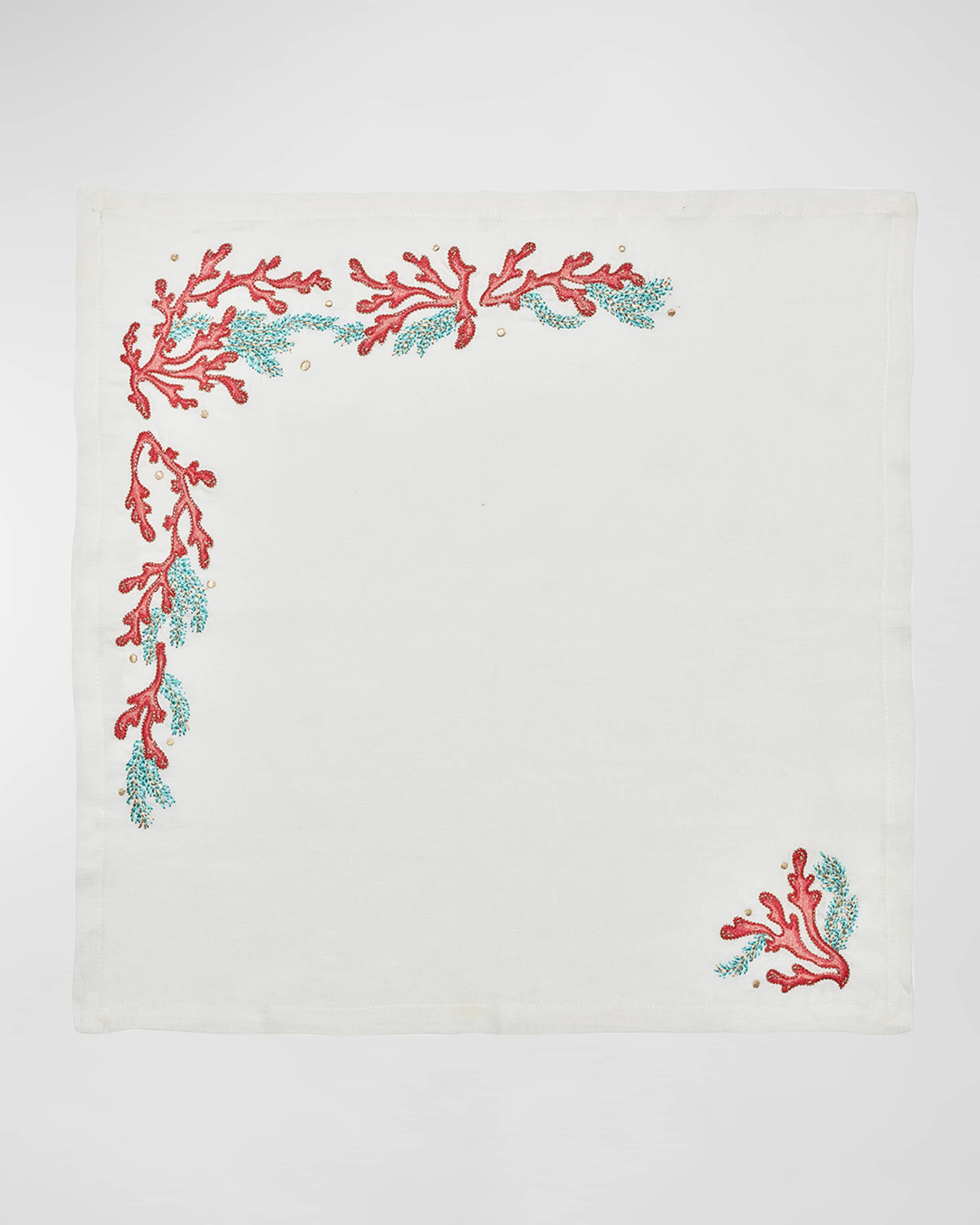 Kim Seybert Coral Spray Napkin