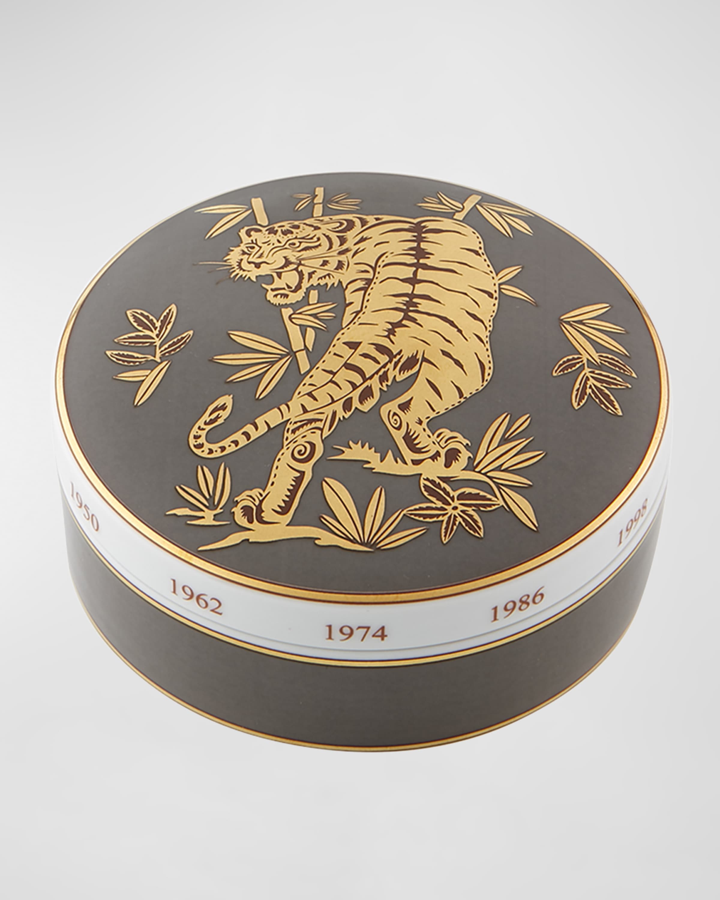 Vista Alegre Large Round Tiger Box 
