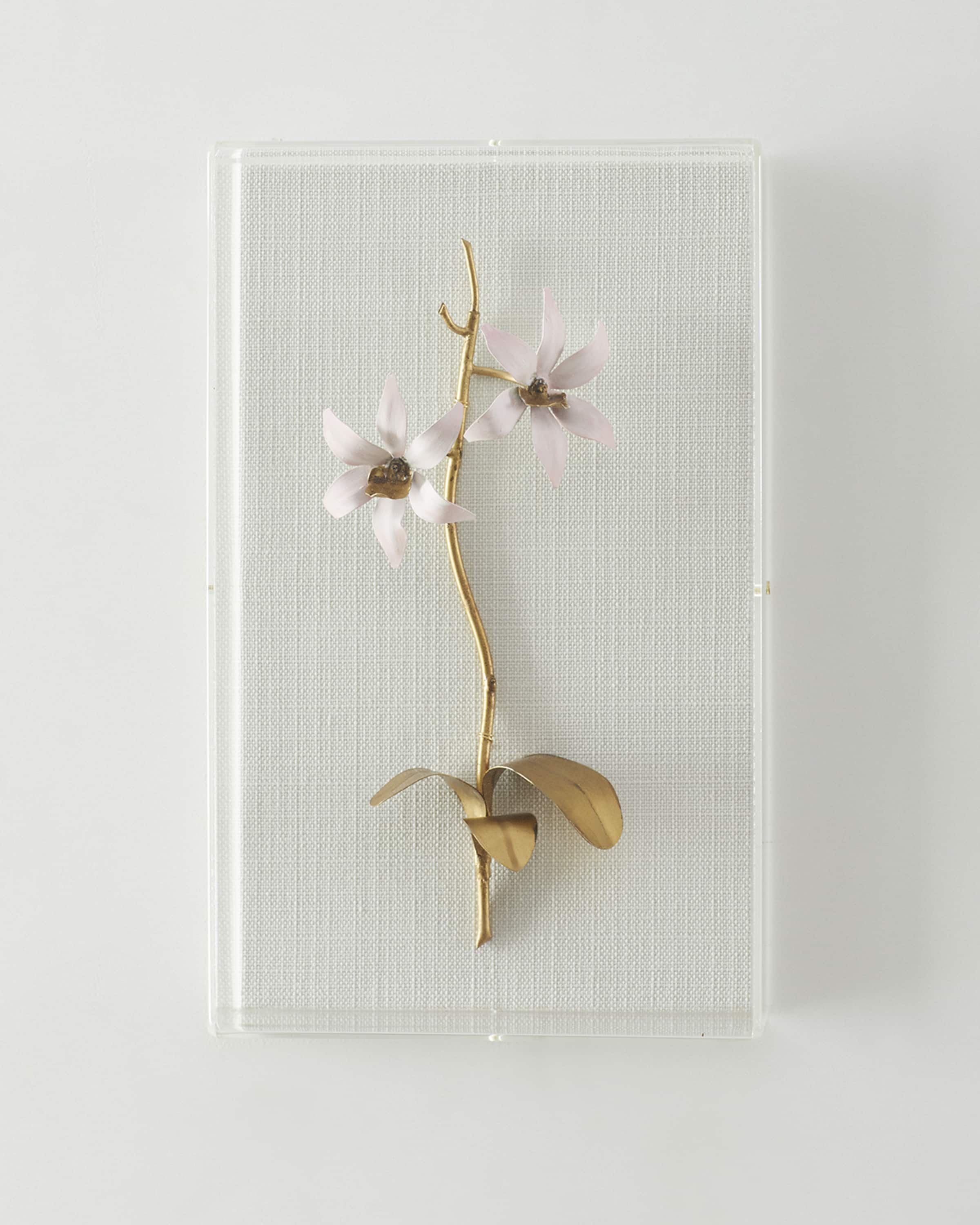 Tommy Mitchell "Gilded and Painted Orchid Study 1" Wall Decor