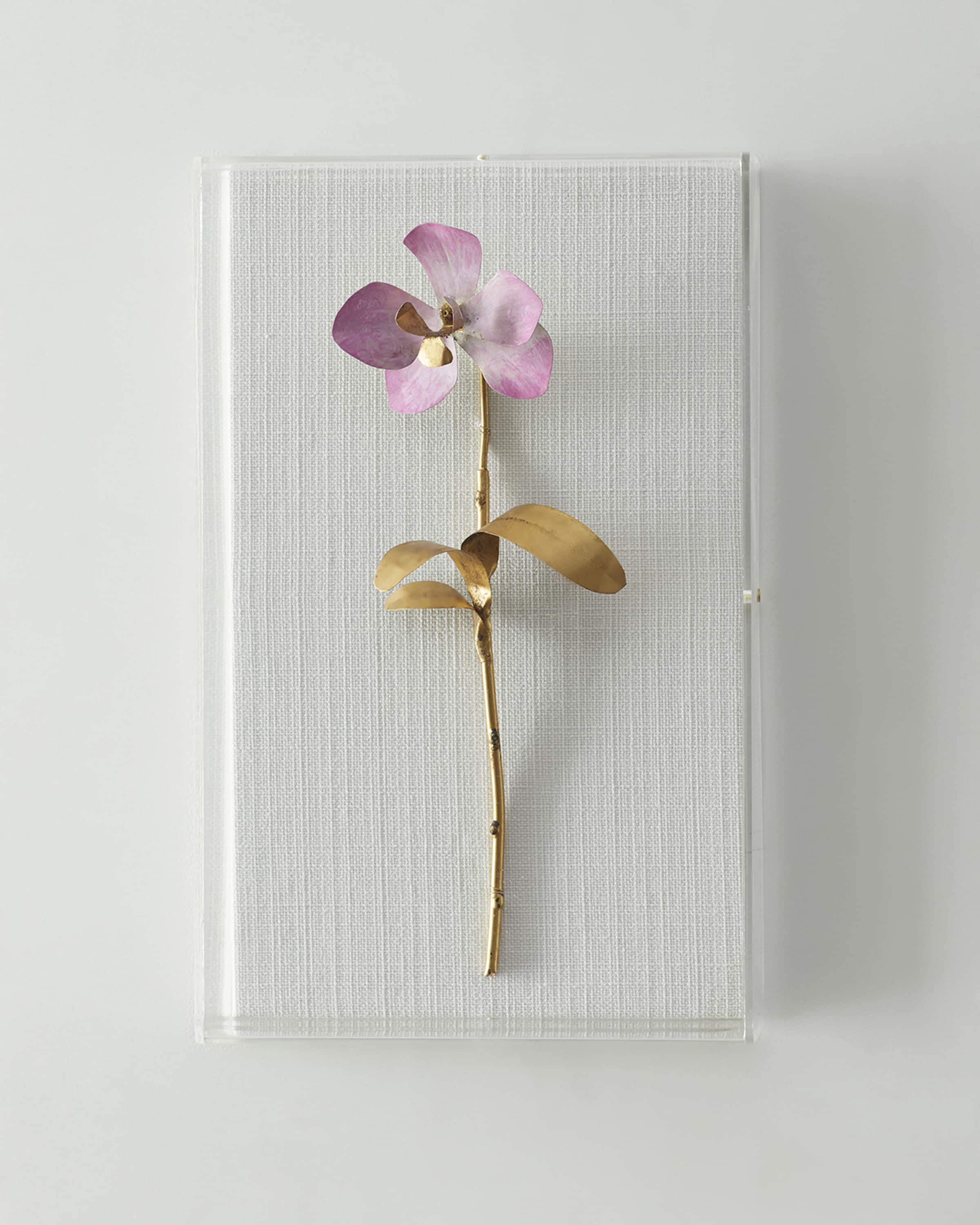 Tommy Mitchell "Gilded and Painted Orchid Study 6" Wall Decor