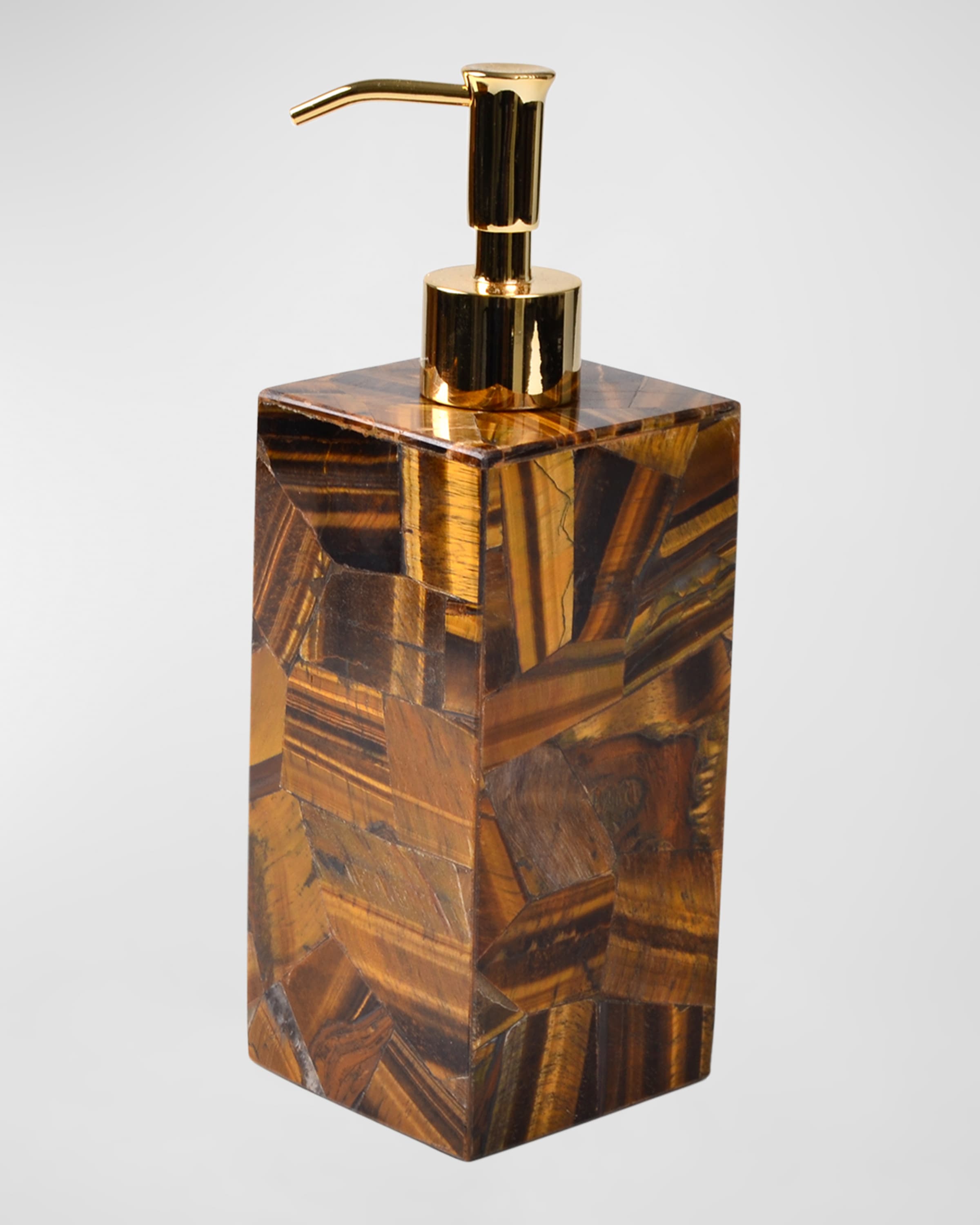 Mike & Ally Taj Random Tiger Eye Pump Soap Dispenser 