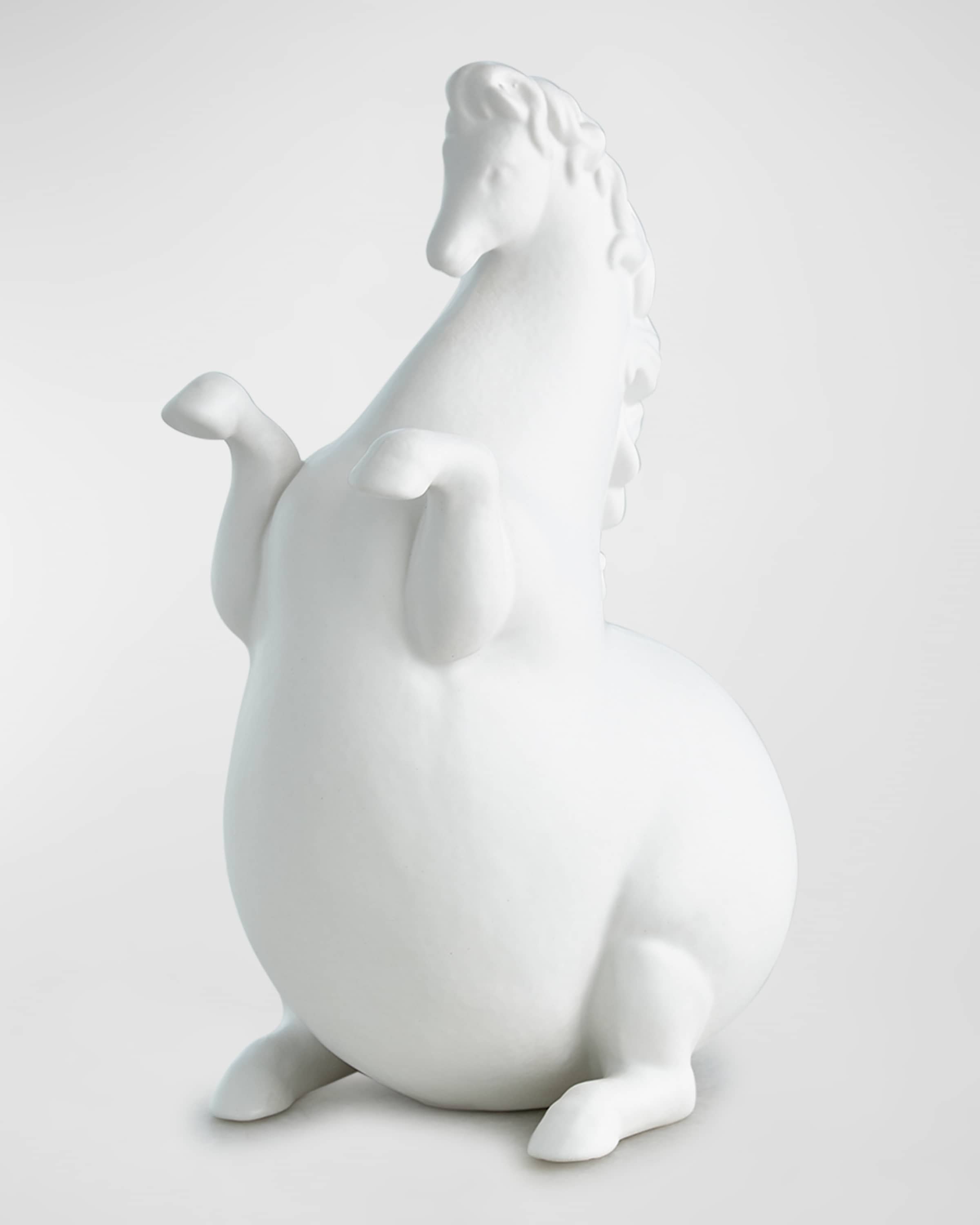Global Views Andalusian Horse Sculpture - Matte Black 