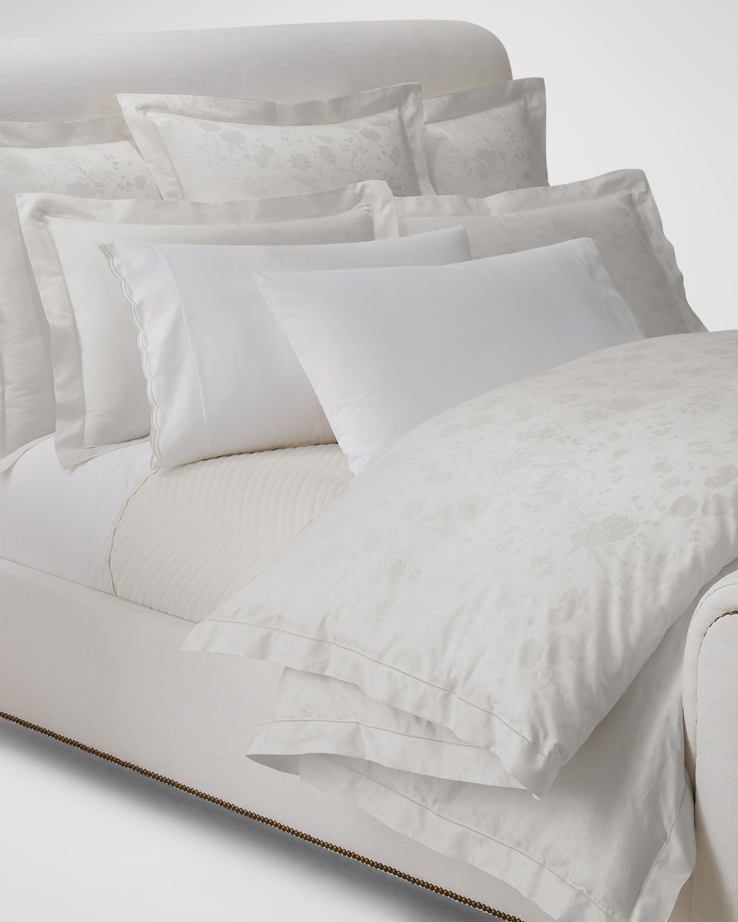 Ralph Lauren Home Organic Cotton Bethany Jacquard Duvet Cover , FULL-QUEEN