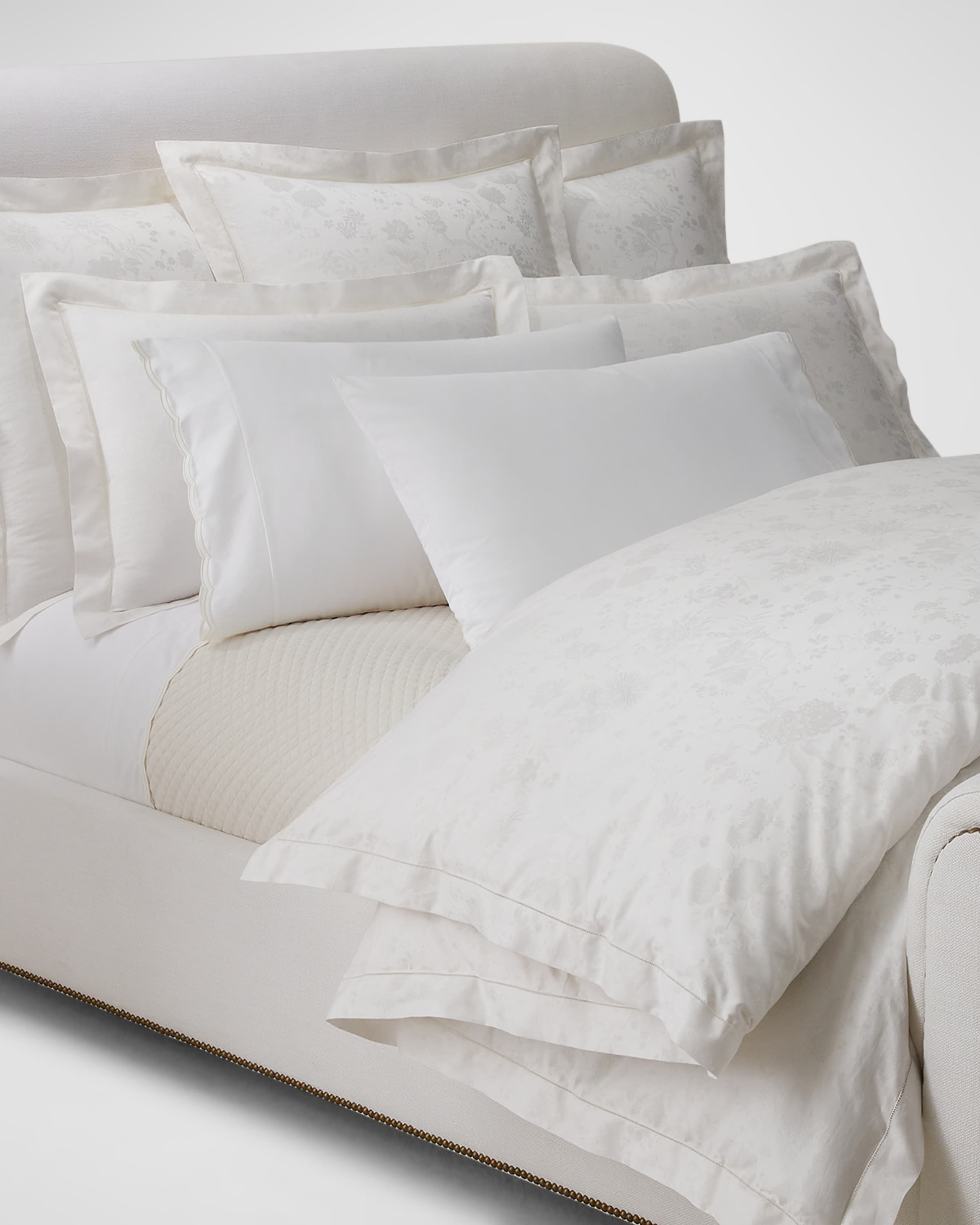 Ralph Lauren Home Organic Cotton Bethany Jacquard Duvet Cover , FULL-QUEEN