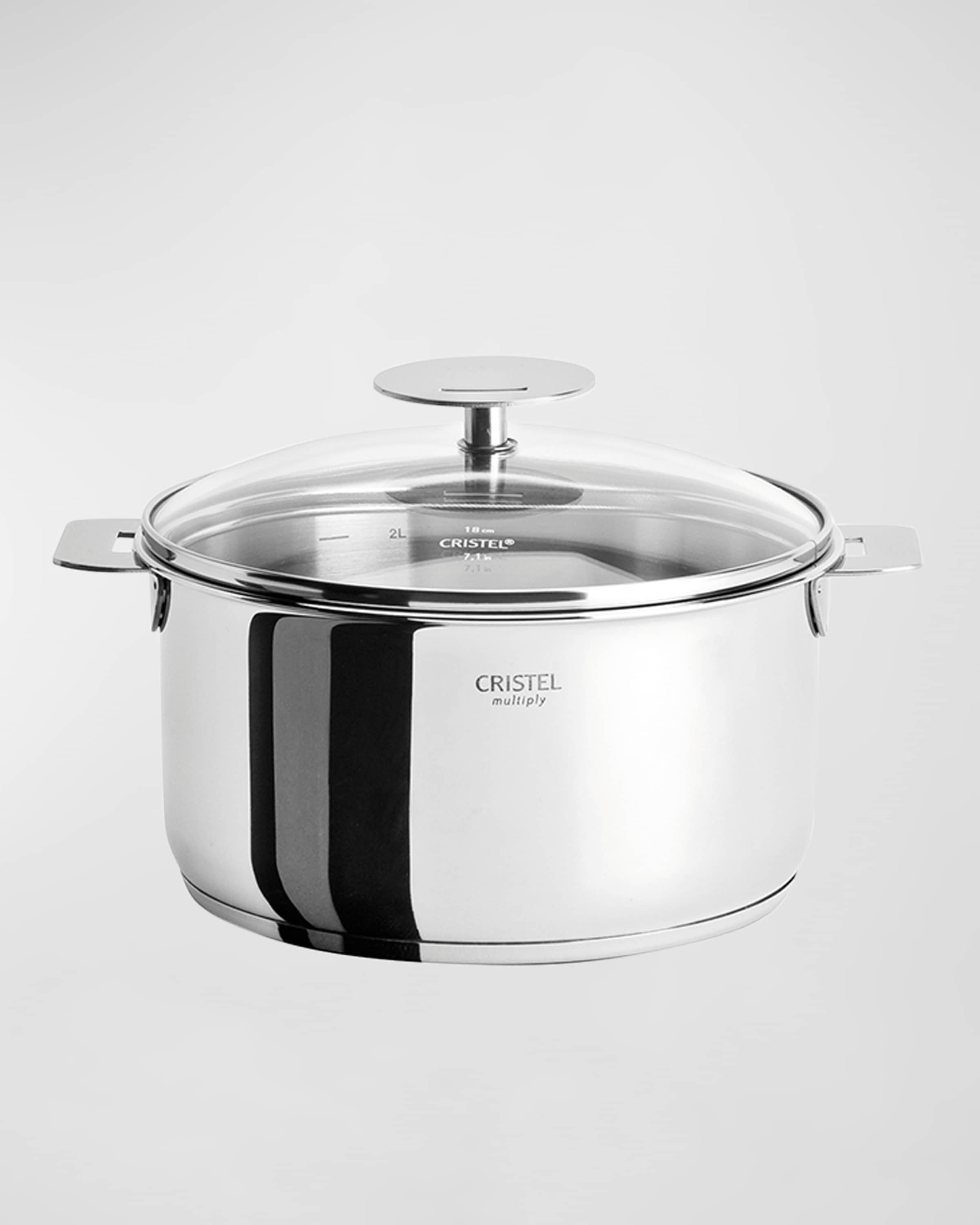 CRISTEL Casteline Saucepan with Domed Lid, 3.5-Quart 