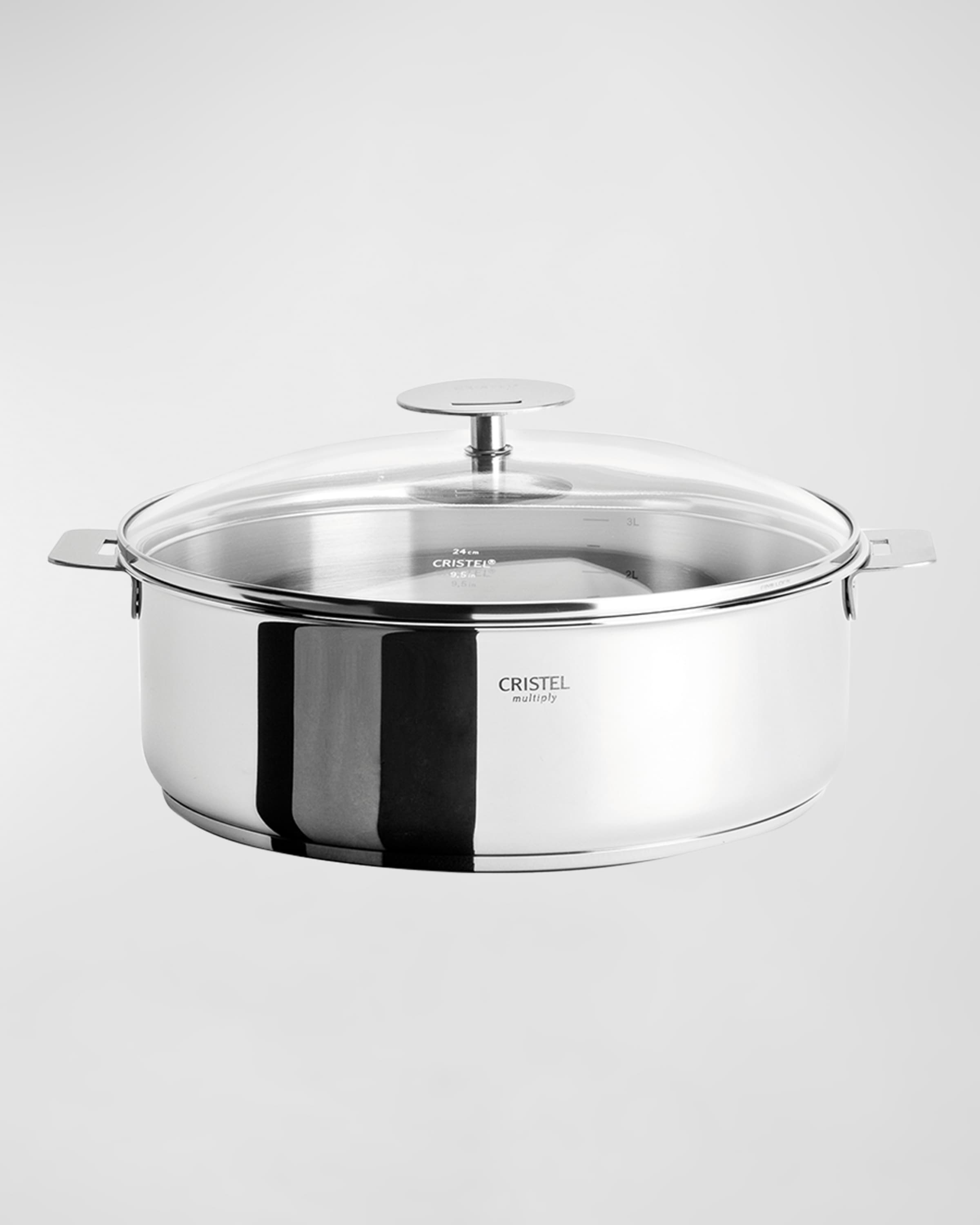 CRISTEL Casteline Saute Pan with Domed Lid, 4-Quart 