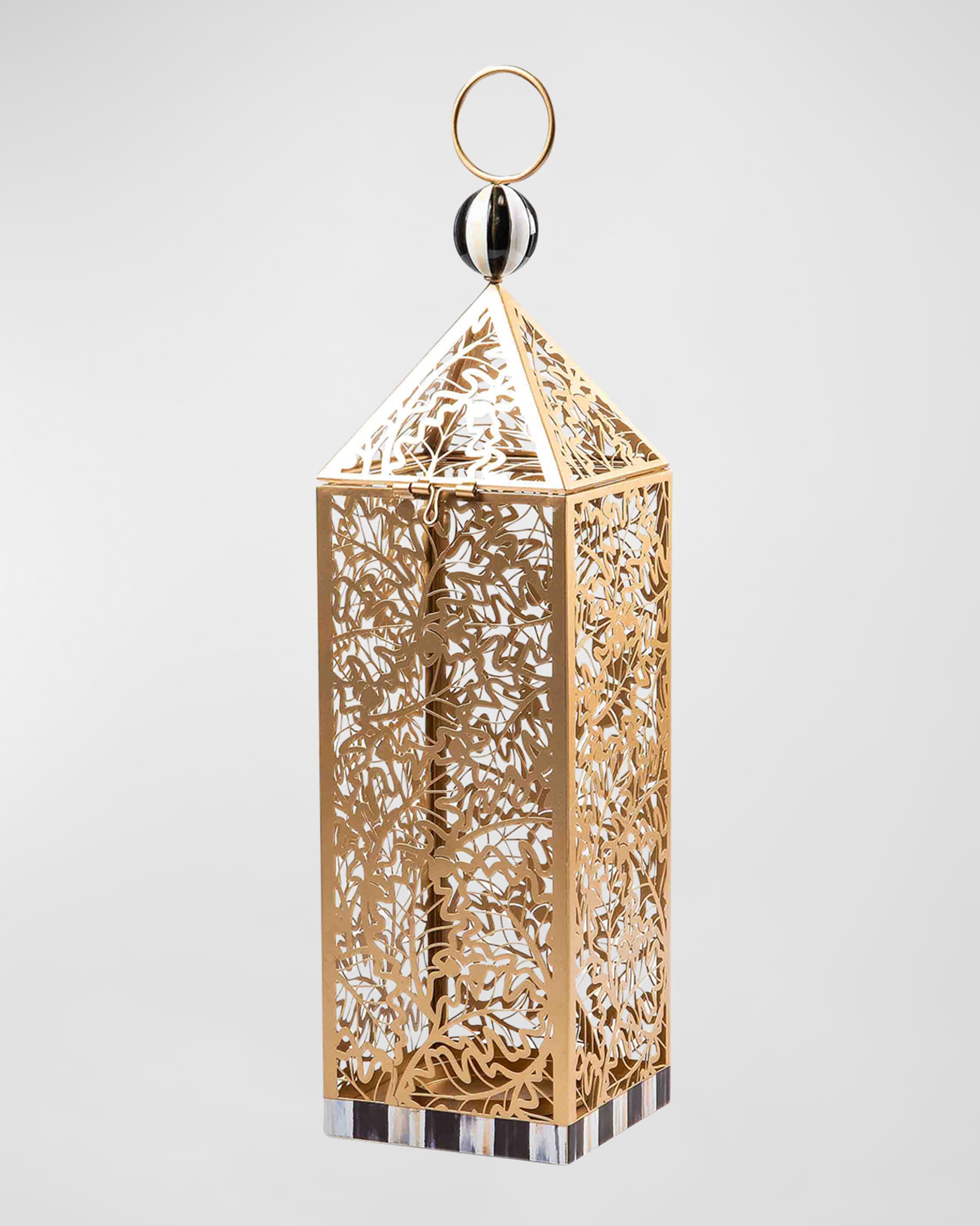 MacKenzie-Childs Short Pierced Leaf Lantern