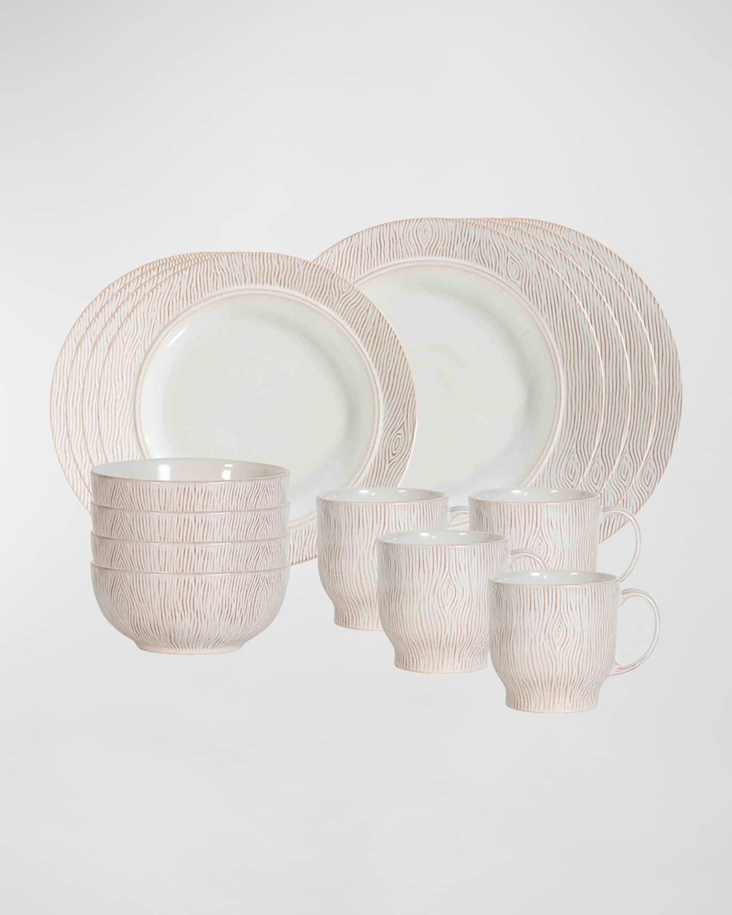 Juliska Blenheim Oak Whitewash 16-Piece Dinnerware Set 