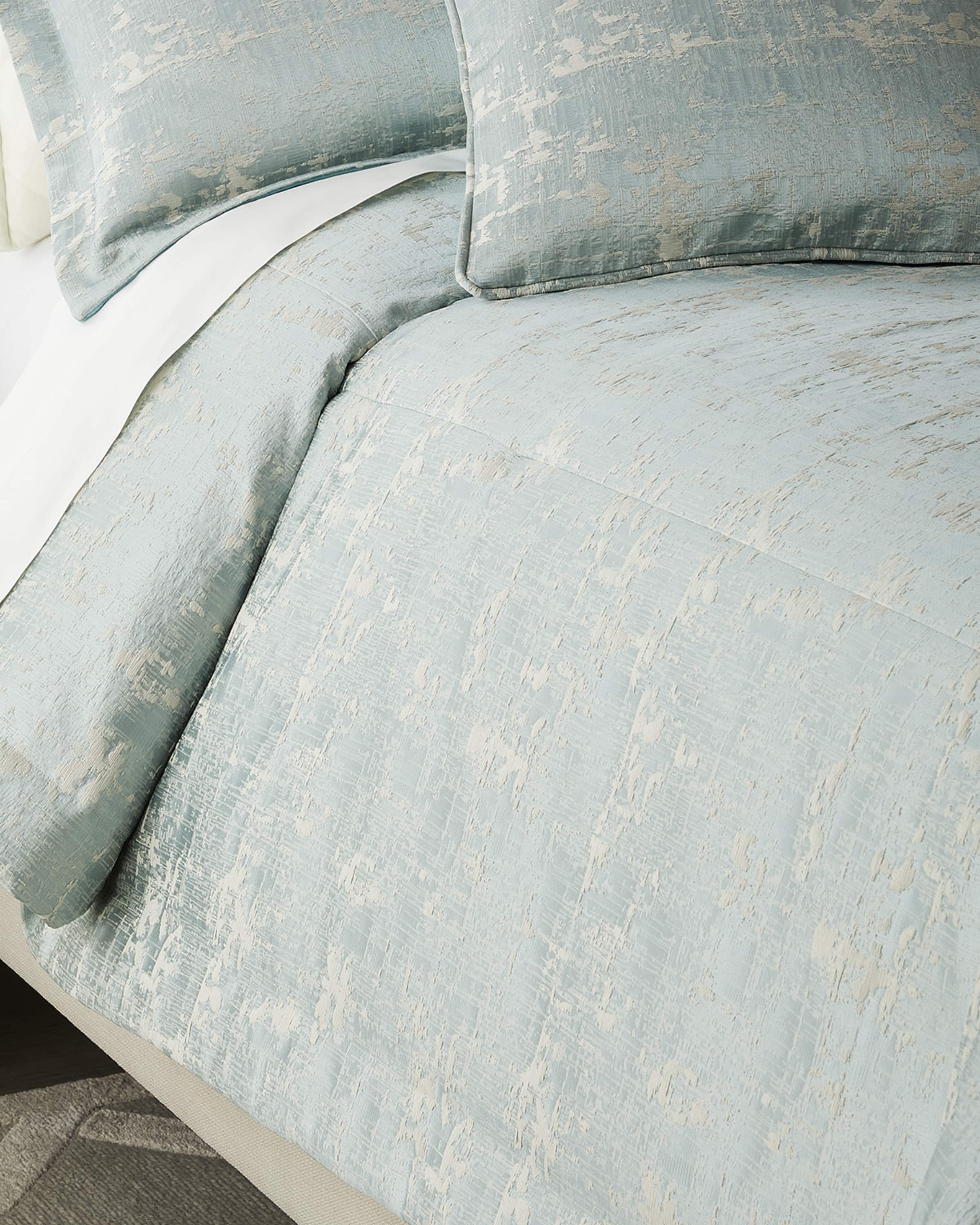7-Piece Blush Comforter Set King - Jacquard Floral Patchwork Bedding, Includes Comforter, Bed Skirt, Shams & Decorative Pillows