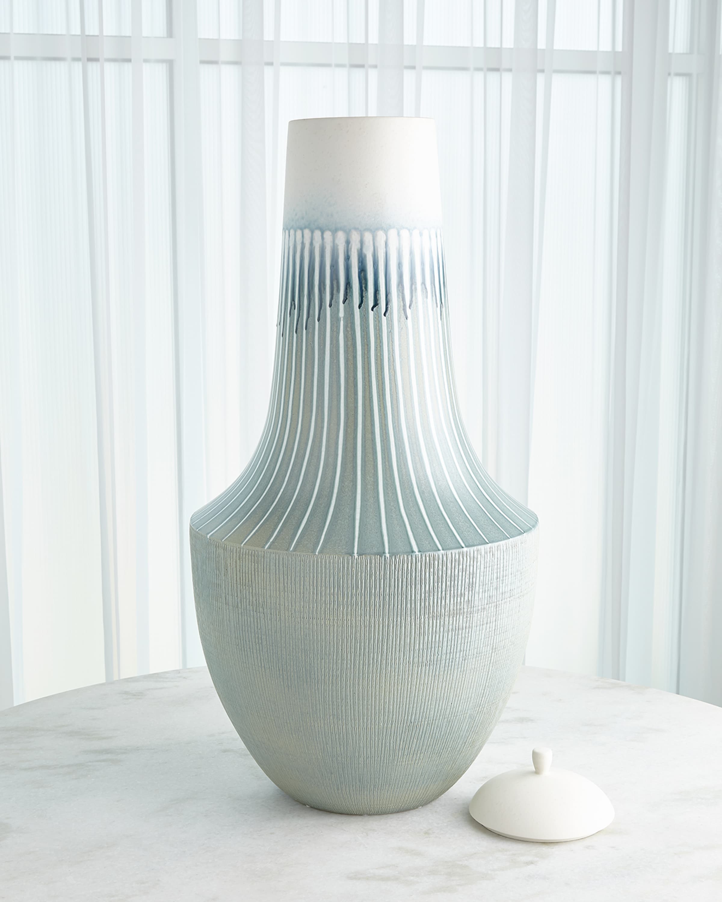 Global Views Striped Flair Urn 