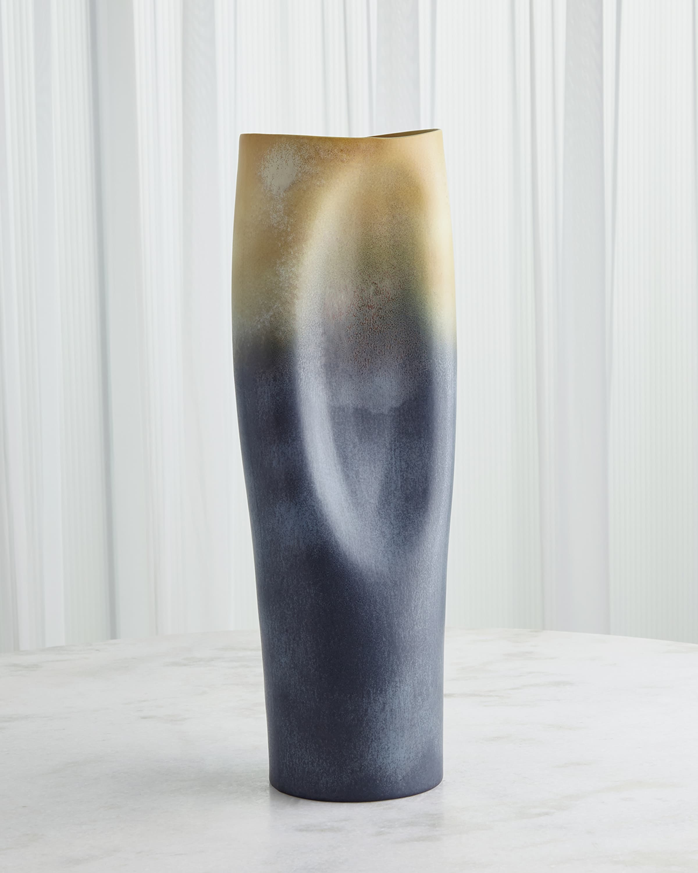 Global Views Indent Ceramic Vase, Large 