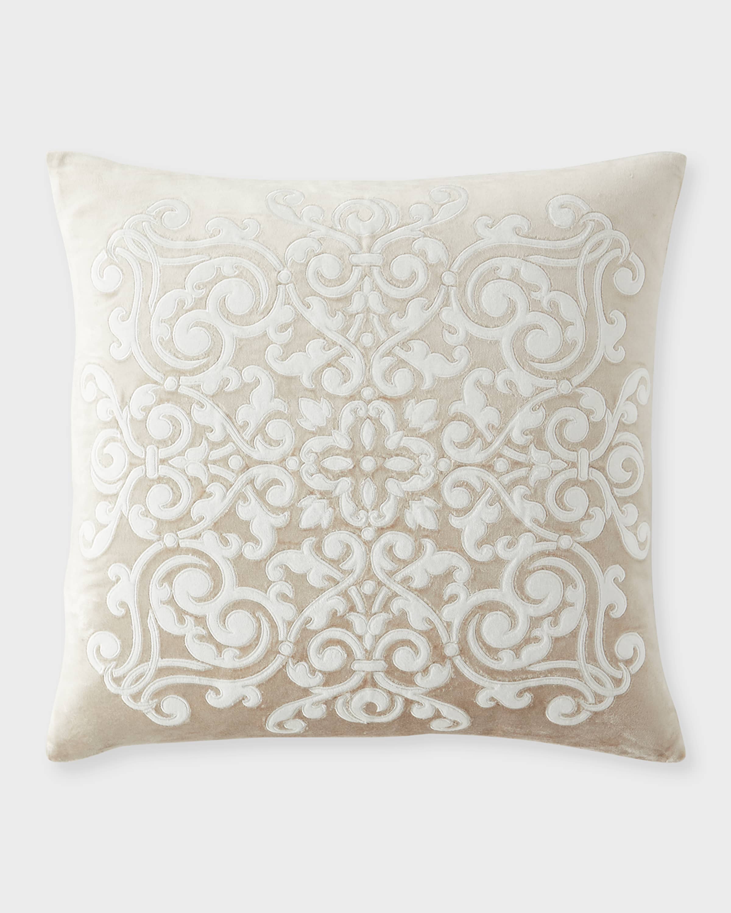 Callisto Home Trylan Applique Decorative Pillow