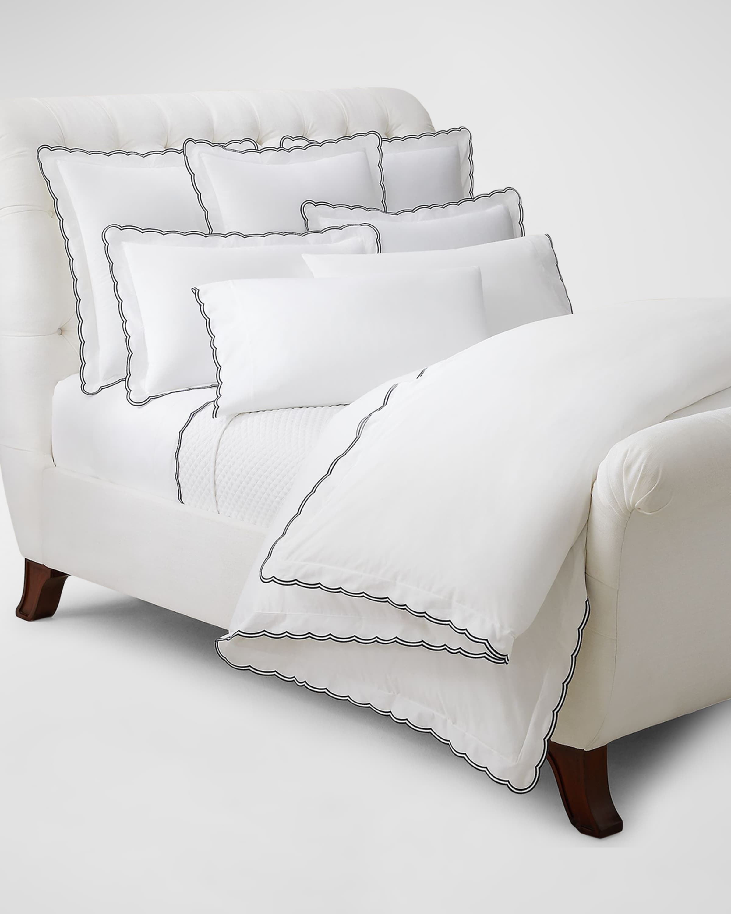 Ralph Lauren Home Malin Scalloped Organic Cotton Duvet Cover , FULL-QUEEN