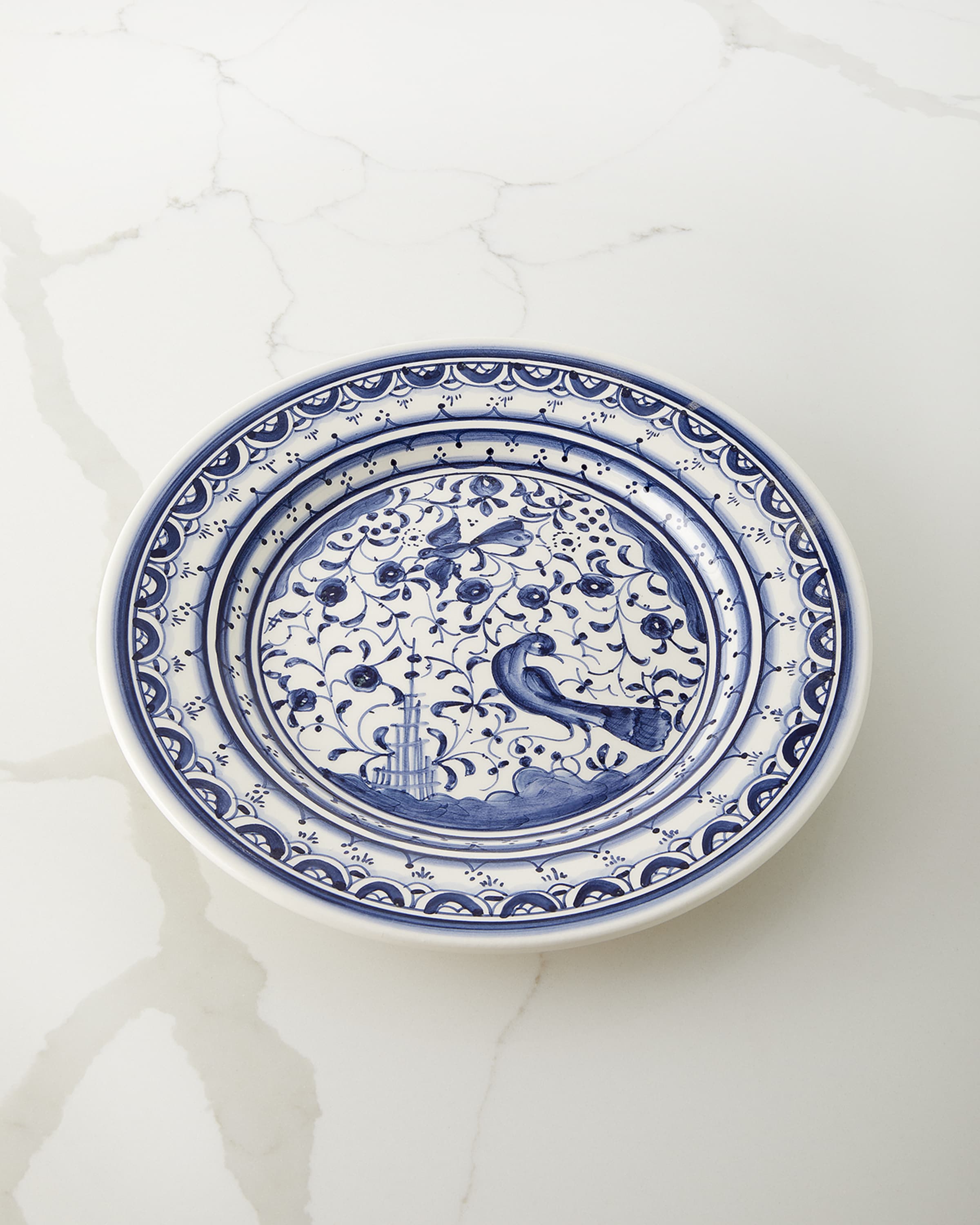 Neiman Marcus Pavoes Dinner Plates, Set of 4