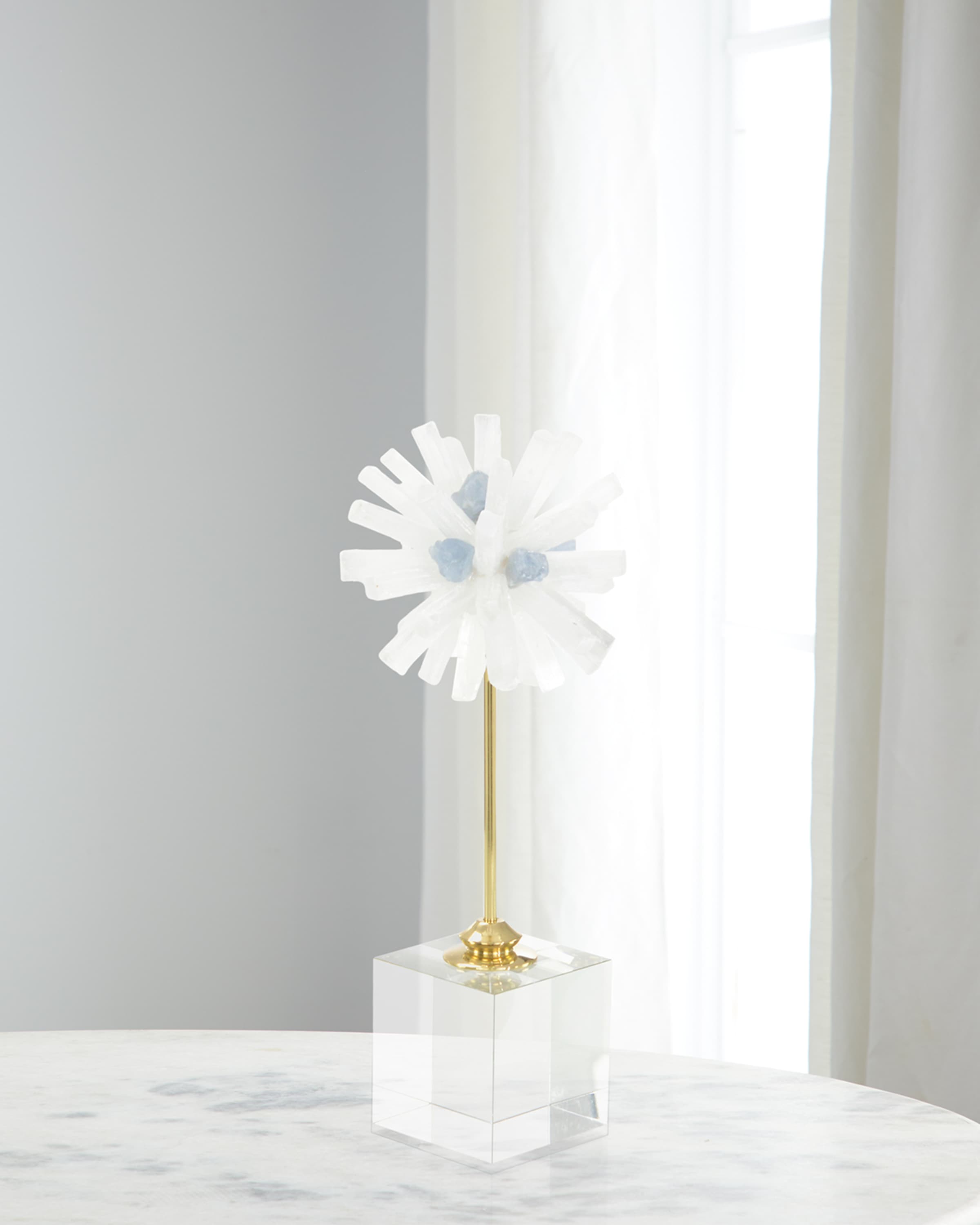 John-Richard Collection Selenite Starburst Sculpture III
