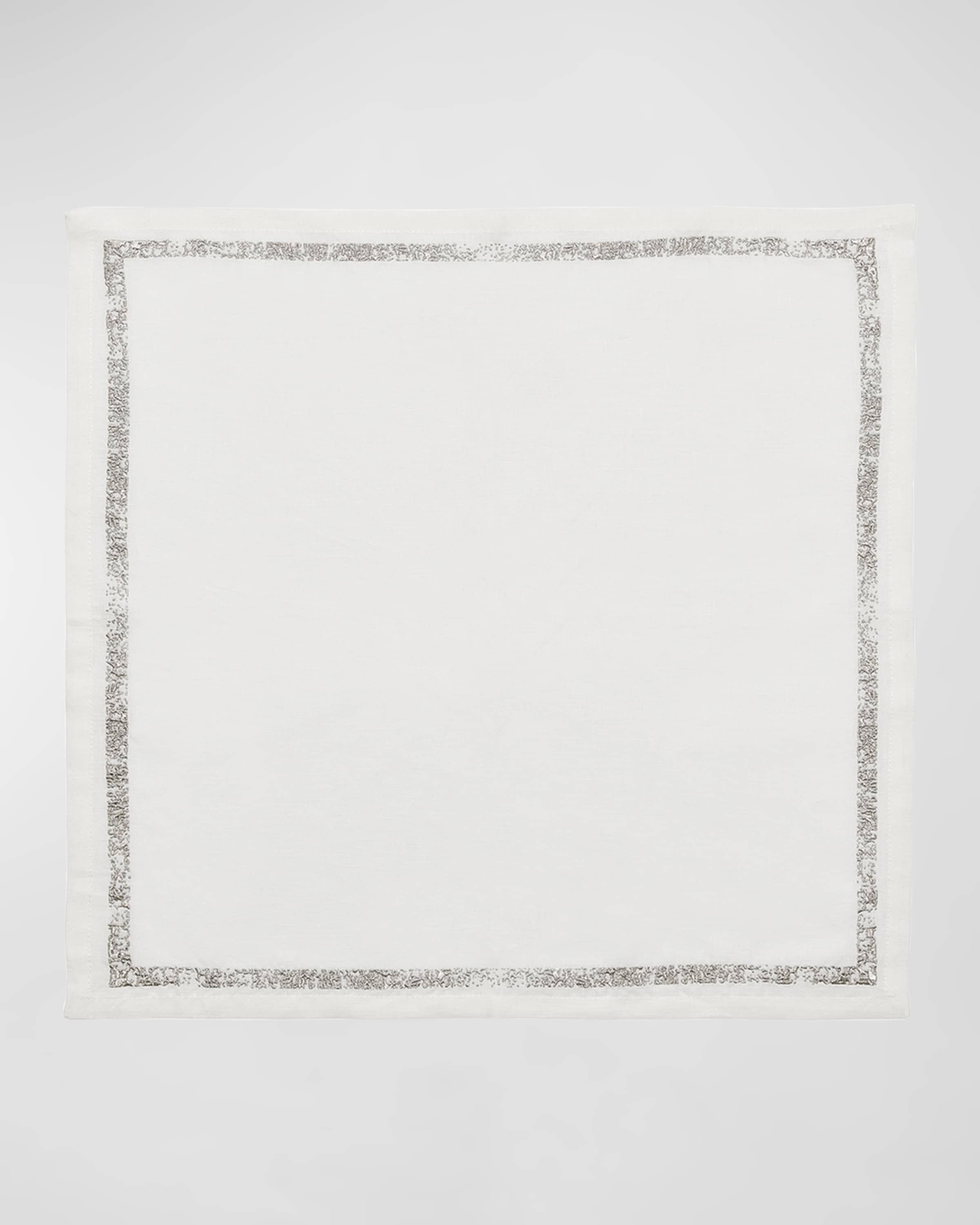 Kim Seybert Silver Impression Napkin 