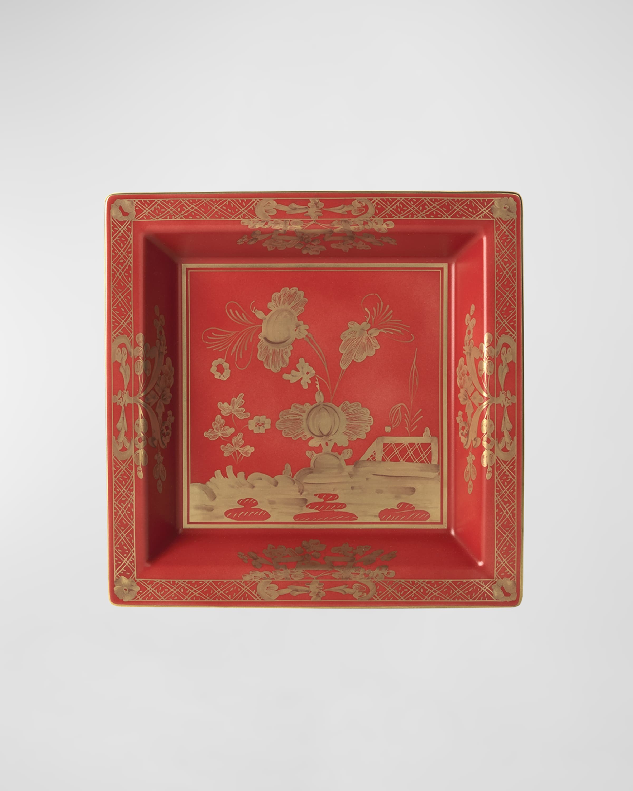 GINORI 1735 Oriente Italiano Rubrum Square Plate 