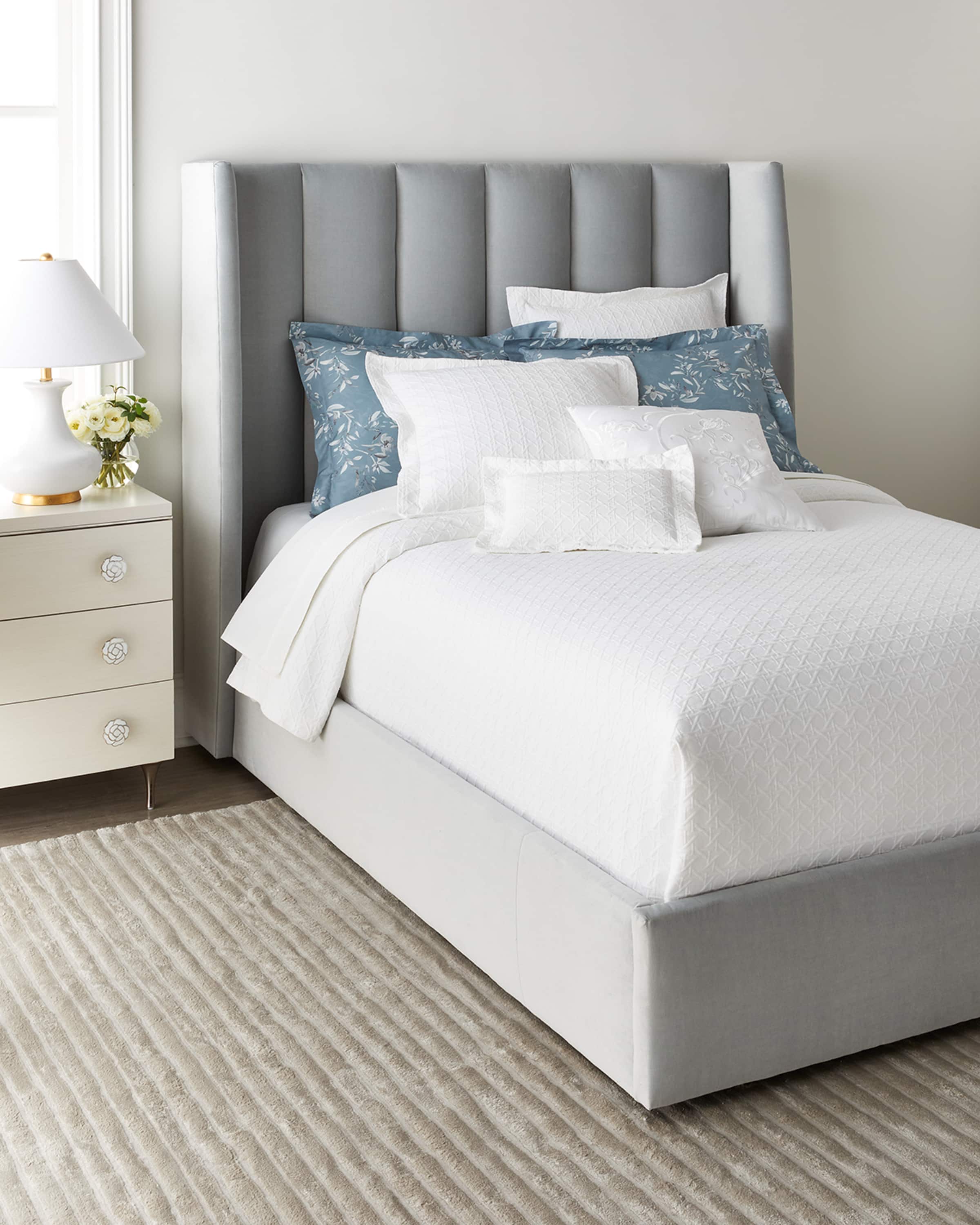 Massoud Romane Channel-Tufted Queen Bed