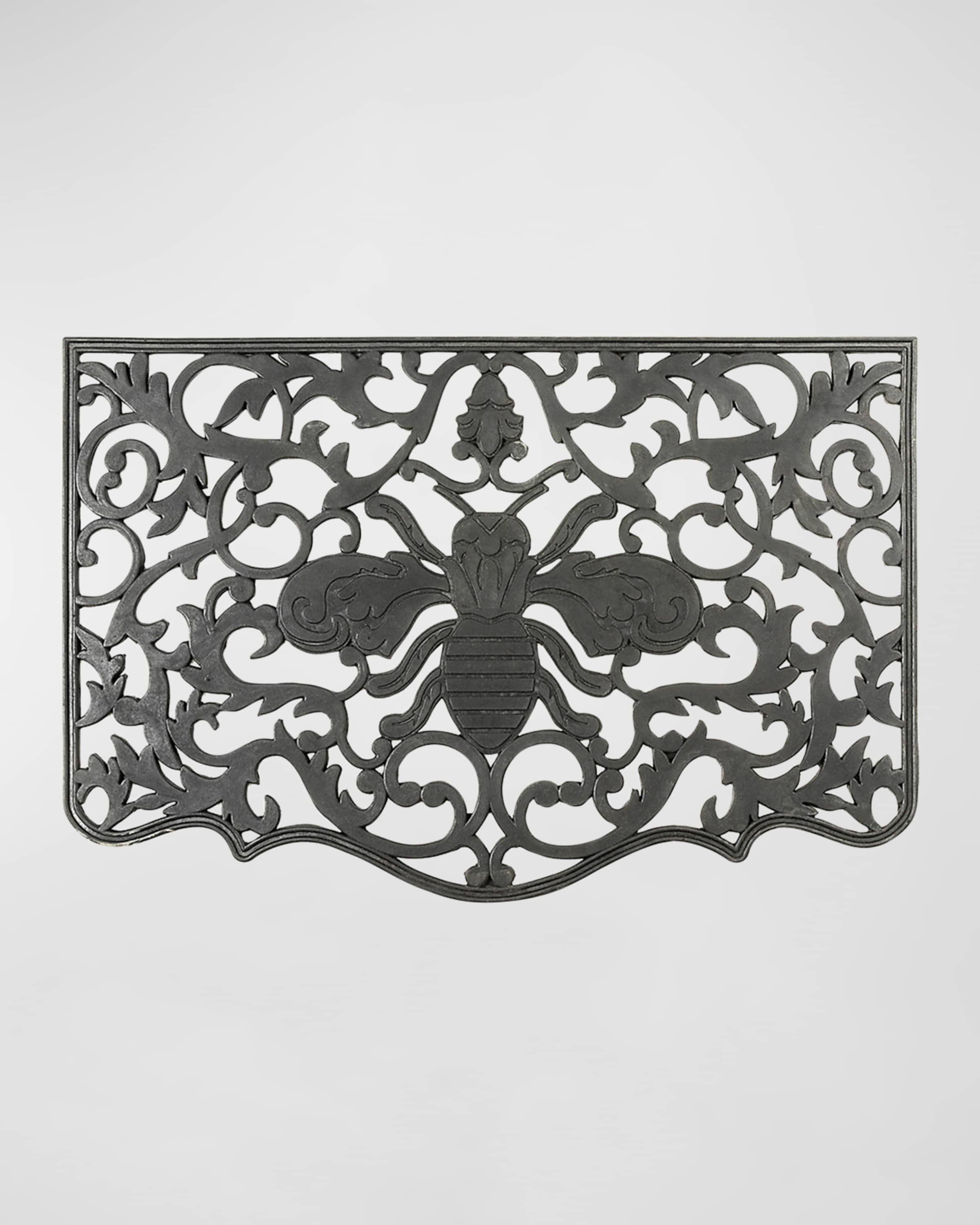 MacKenzie-Childs Queen Bee Rubber Door Mat 