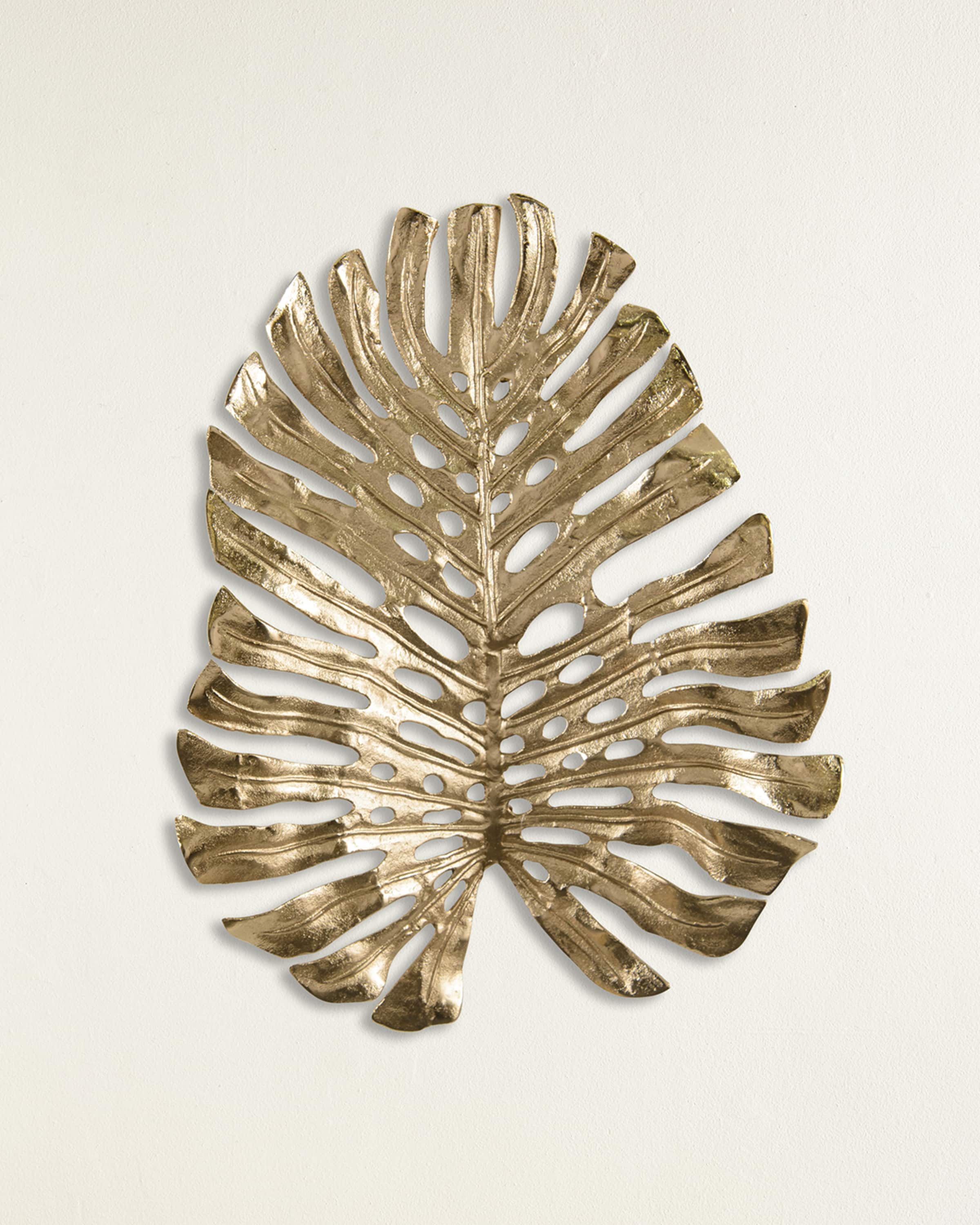 JohnRichard Collection Gilded Palm Leaf Sculpture Collection