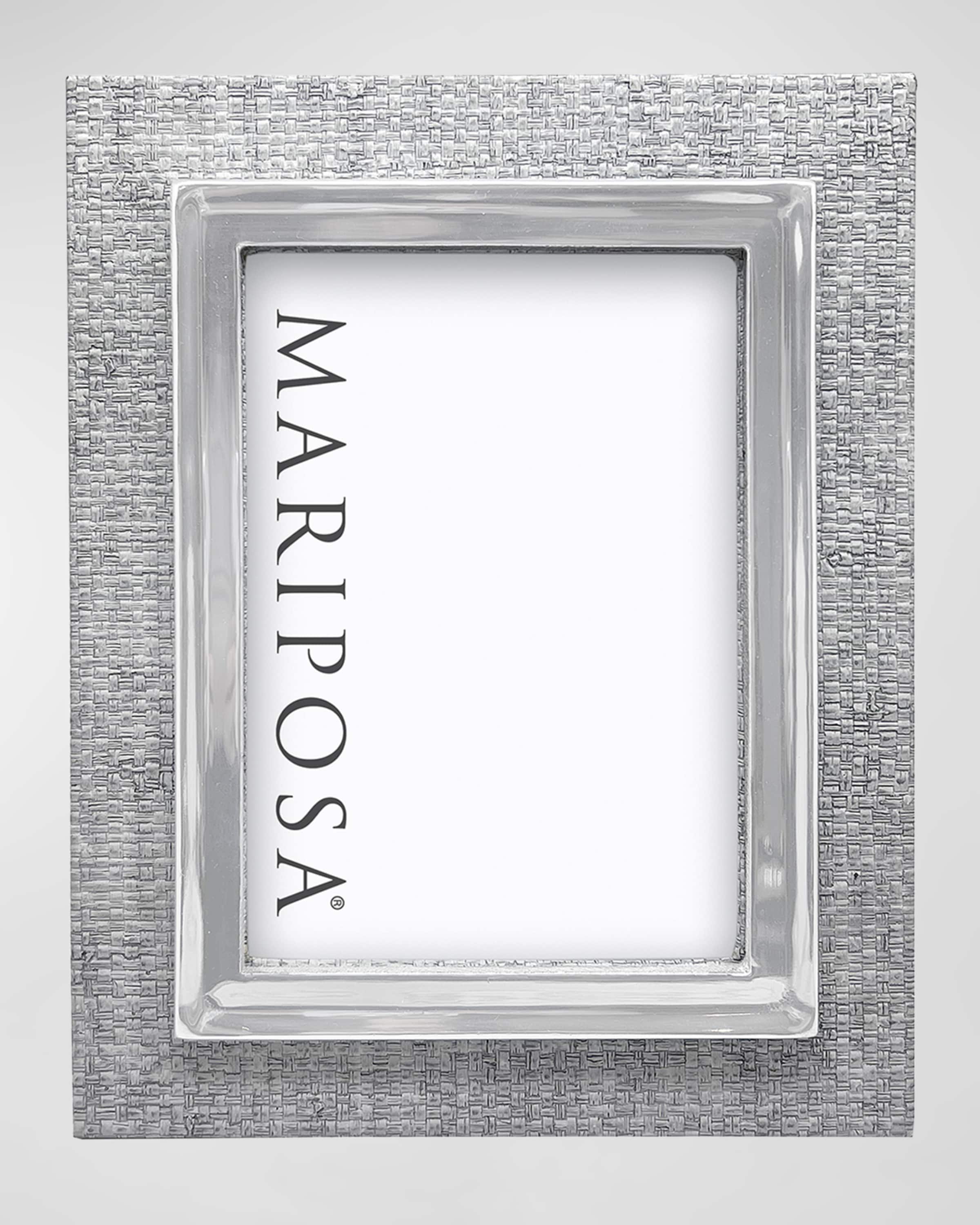 Mariposa Pale Gray Faux Grasscloth Frame & Matching Items Horchow