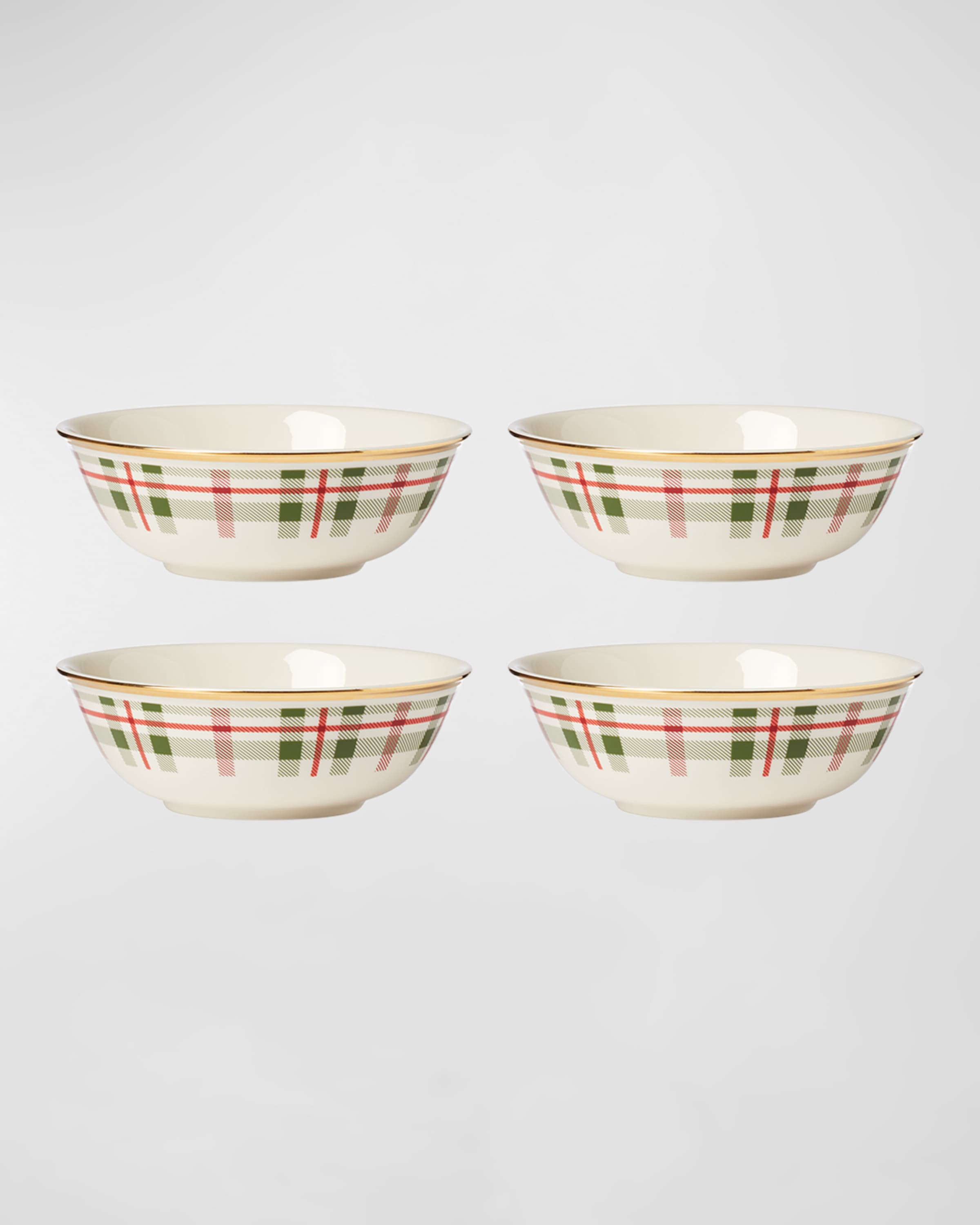 Lenox Holiday Tartan Gold Banded Ivory China Pasta/Soup Bowl - 9 Inch, 12 Oz, Dishwasher Safe - View #3