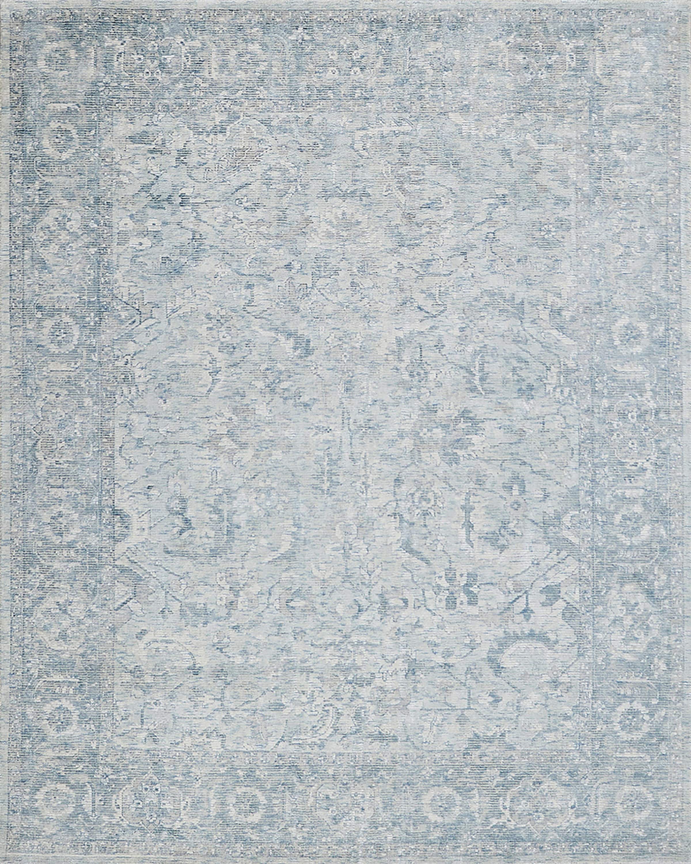 Exquisite Rugs Tuscany Hand-Loomed Blue Rug, 10' x 14'