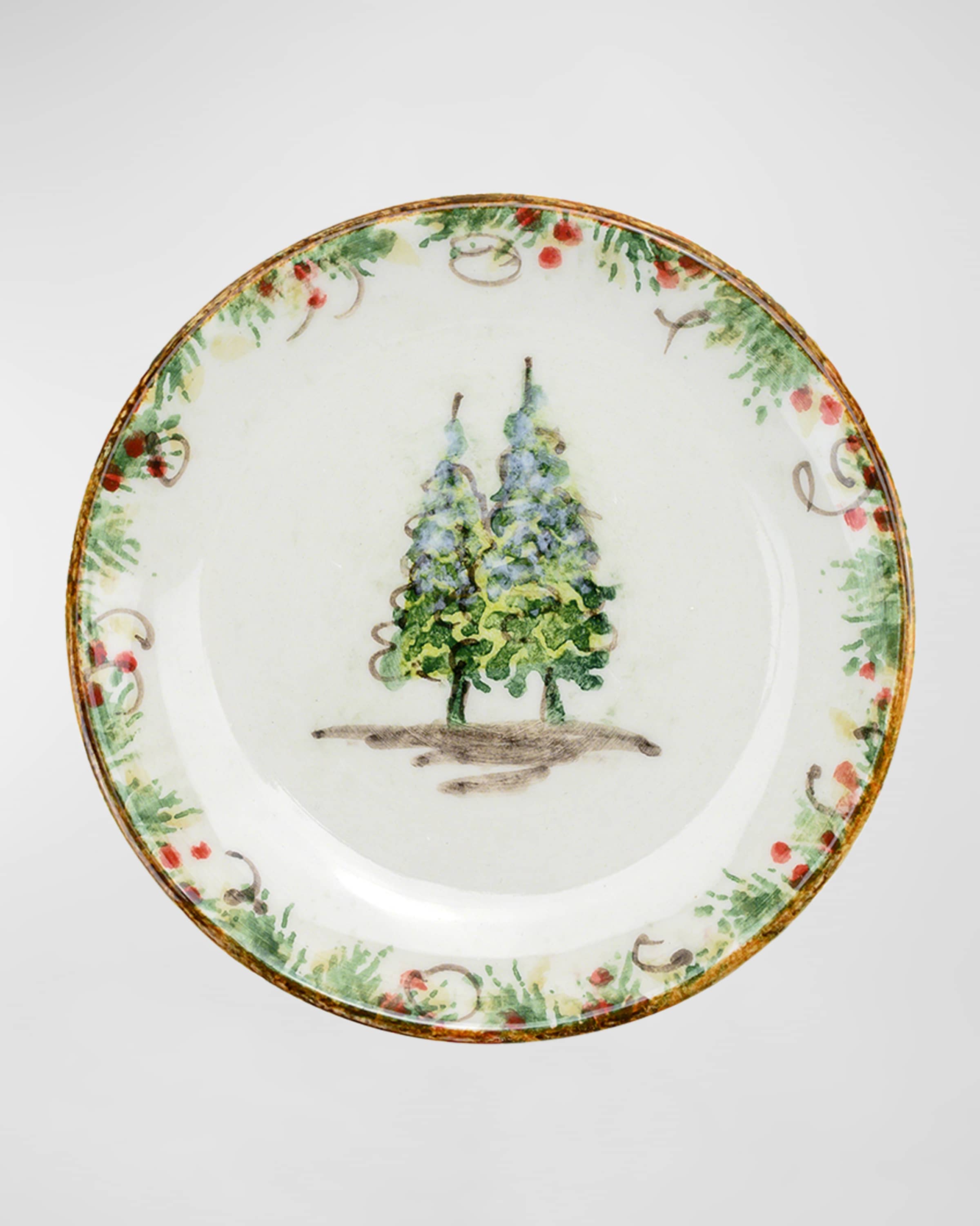 Arte Italica Natale Bread/Canape Plate