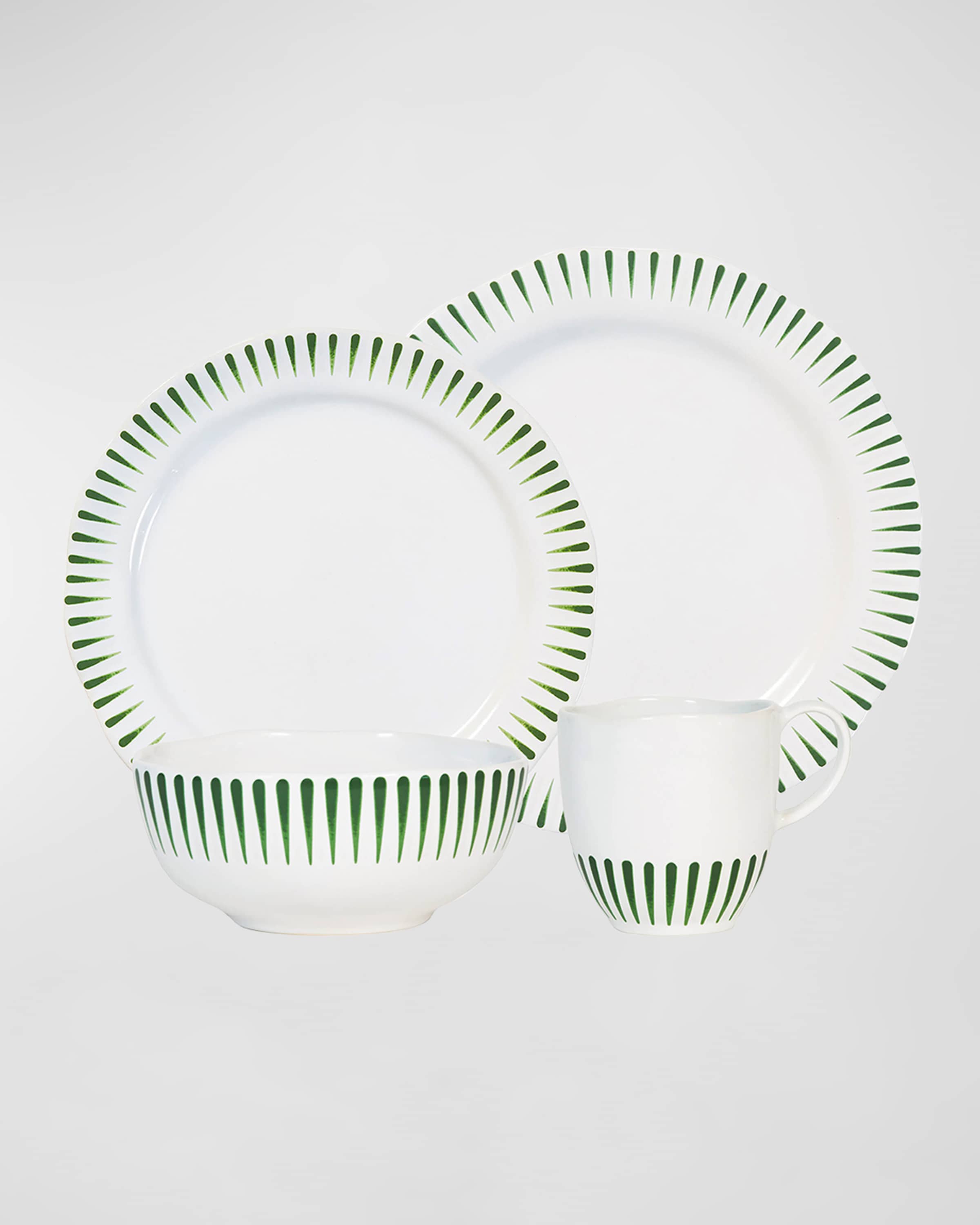 Juliska Sitio Stripe Basil 4-Piece Place Setting, Service for 1