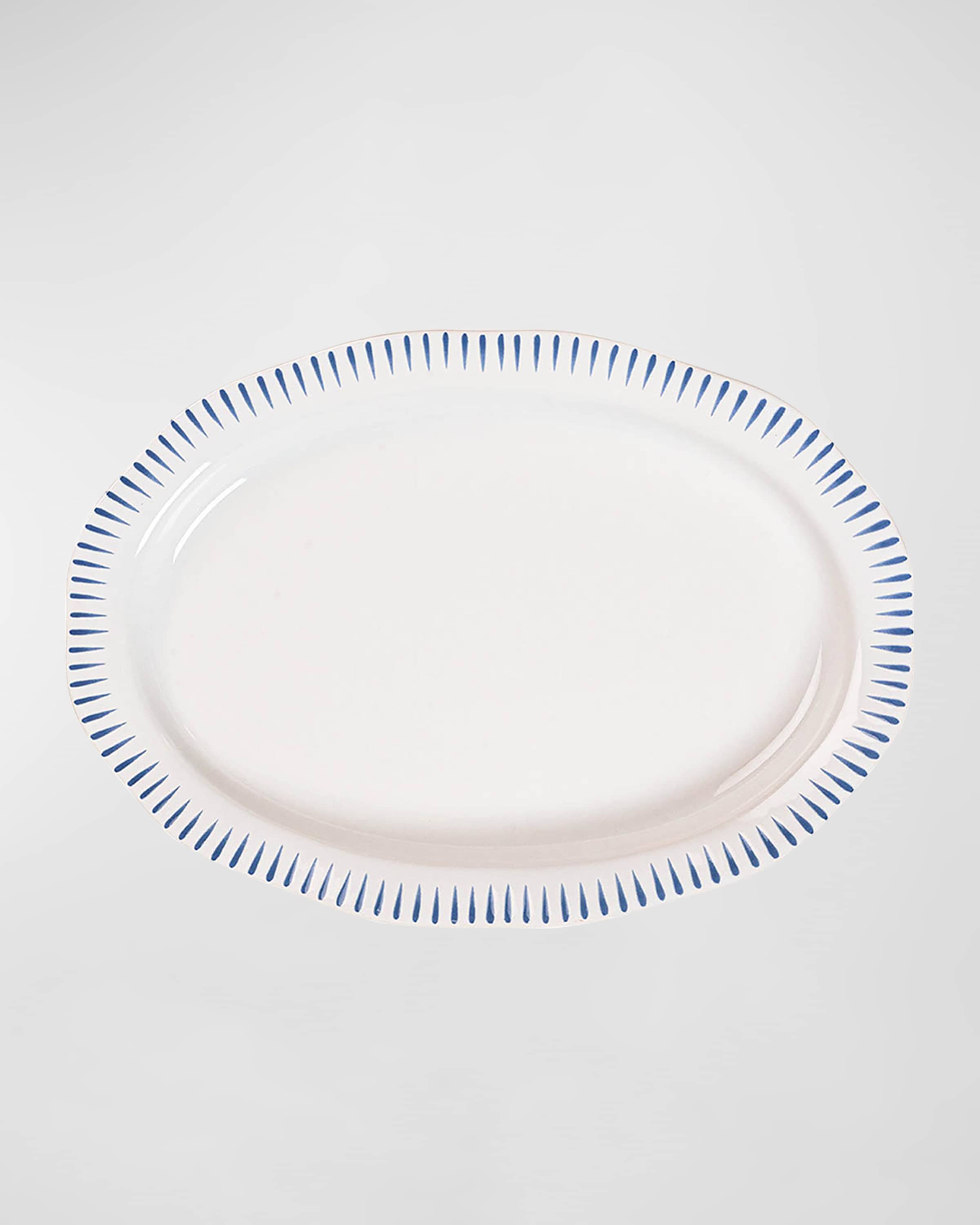 Juliska Sitio Stripe Delft Blue Serving Tray, 17"