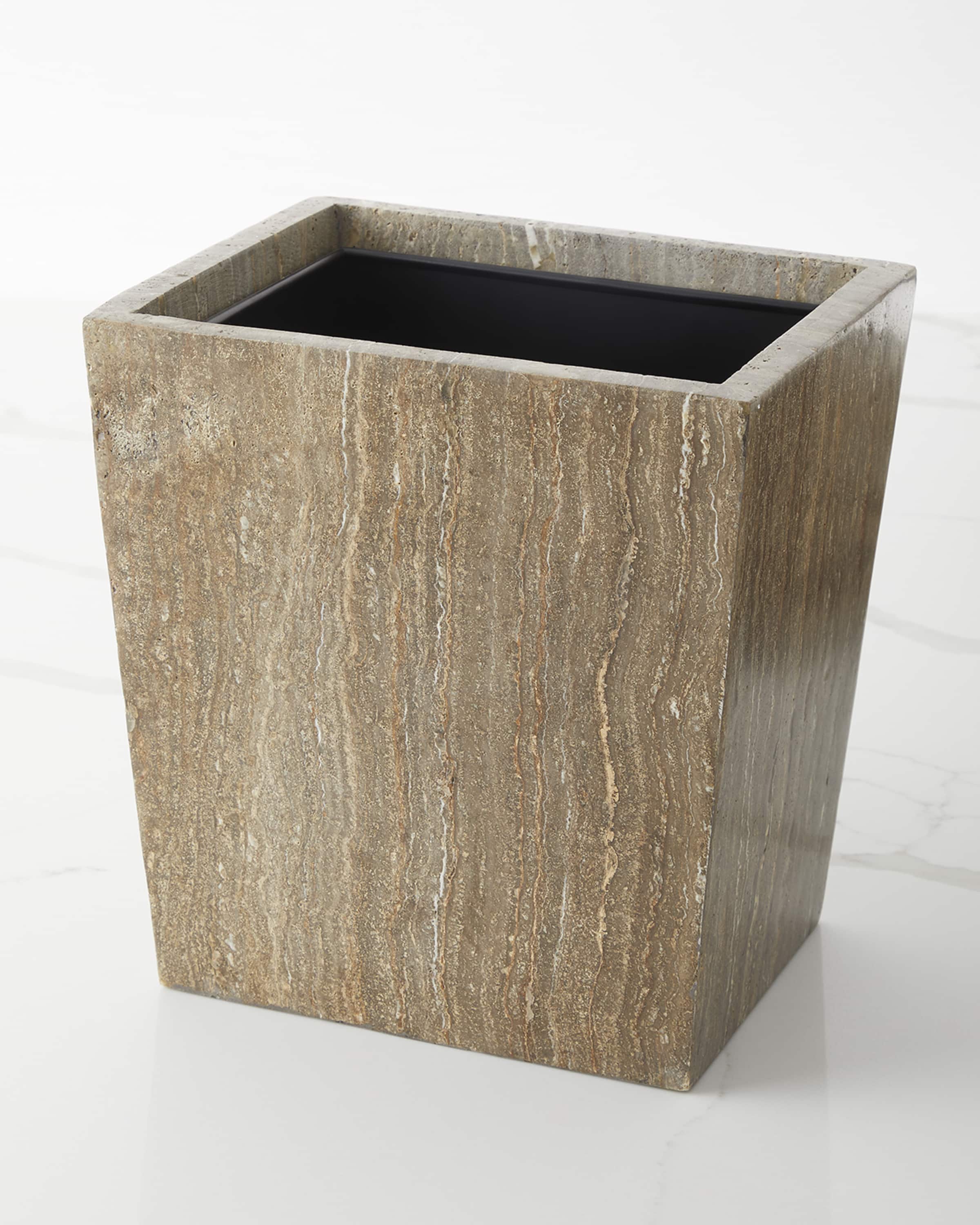 Pigeon and Poodle Bowen Rectangle Wastebasket, Gray