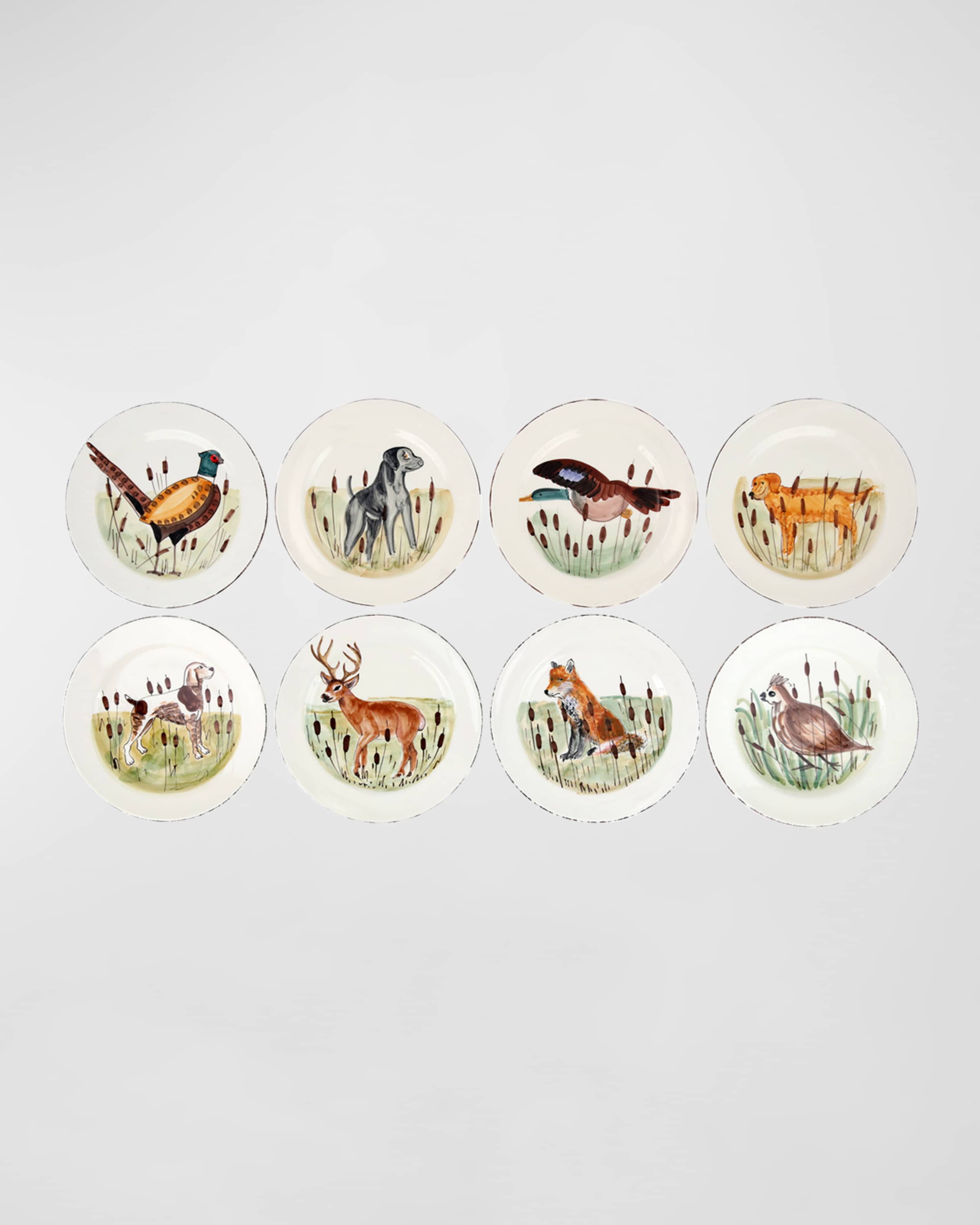 Vietri Wildlife Assorted Dinner Plates, Set of 8
