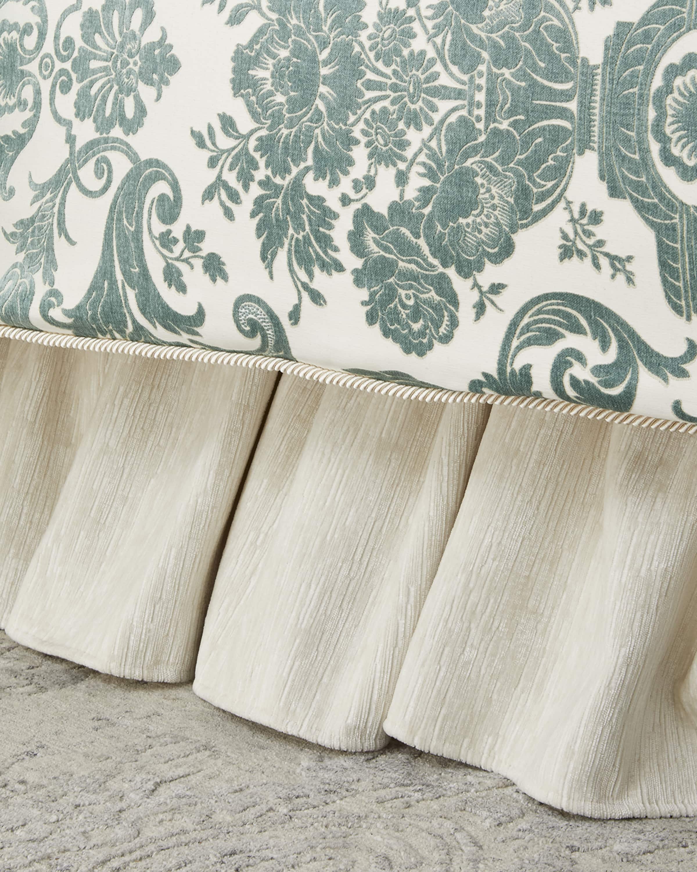 Austin Horn Collection Annabelle Velvet Ruffled Bed Skirt, Queen