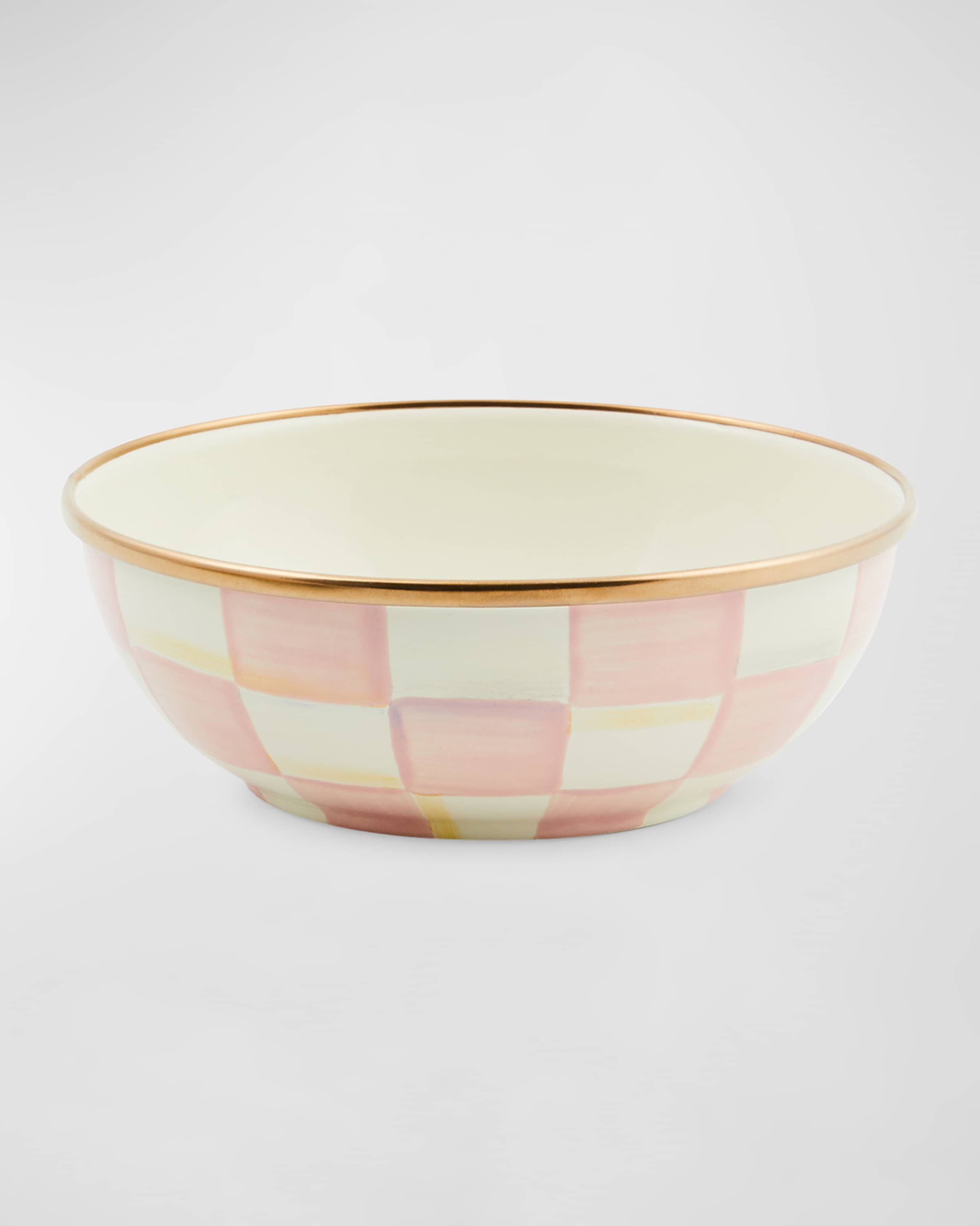 MacKenzie-Childs Rosy Check Everyday Bowl