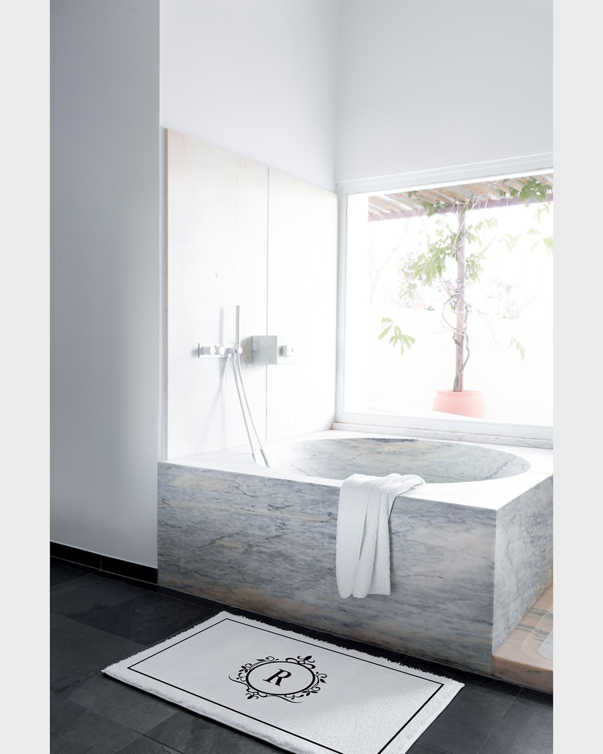 Graccioza Egoist "R" Monogrammed Bath Rug