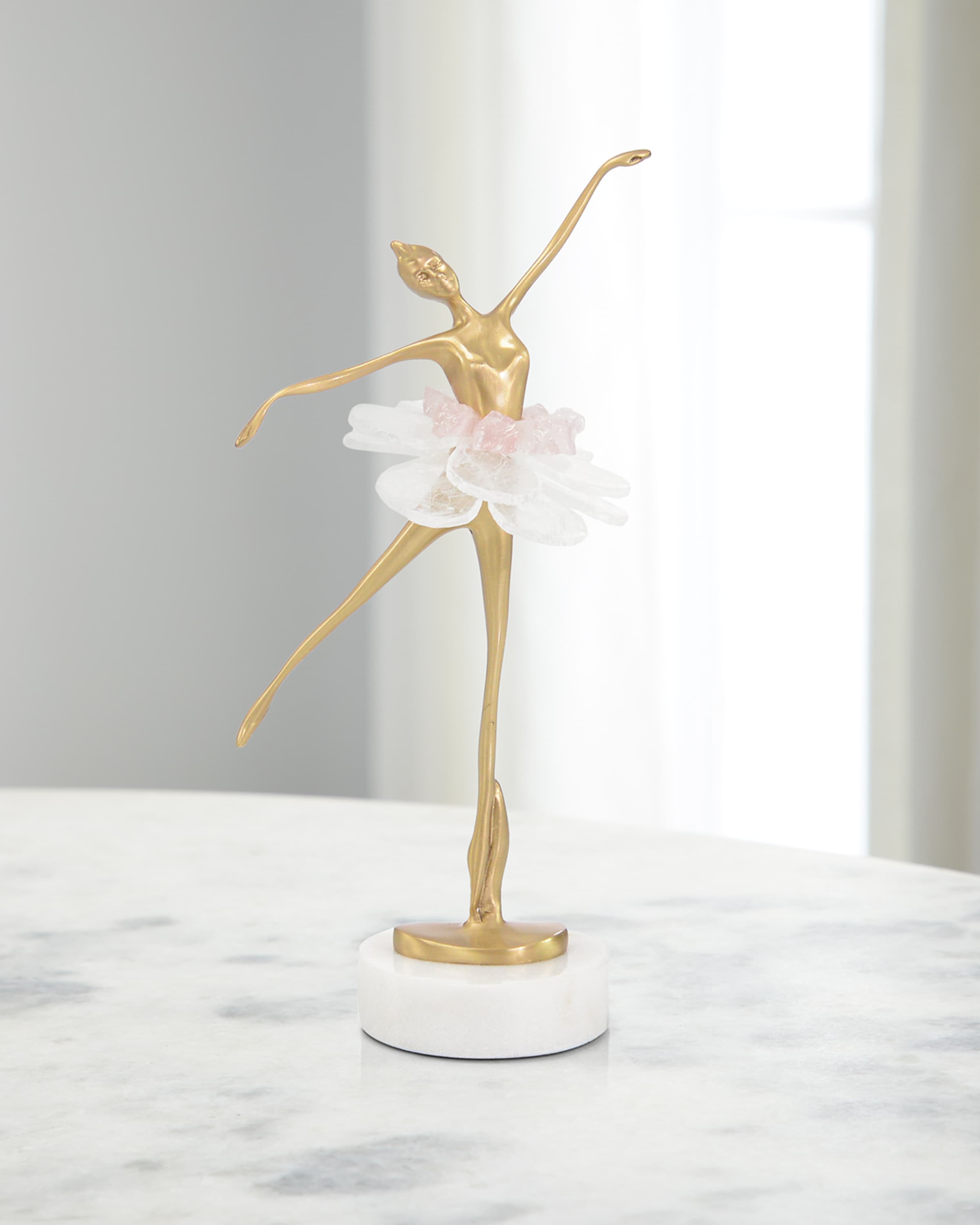 JohnRichard Collection Selenite Ballet Sculpture Collection & Matching