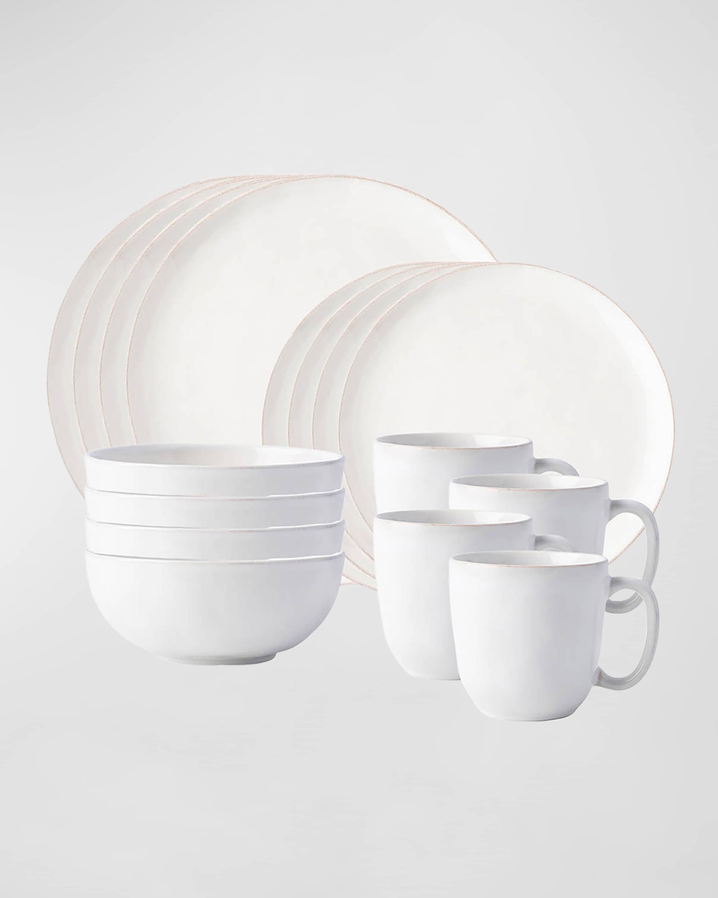 Juliska Puro Coupe 16-Piece Place Setting - Whitewash 