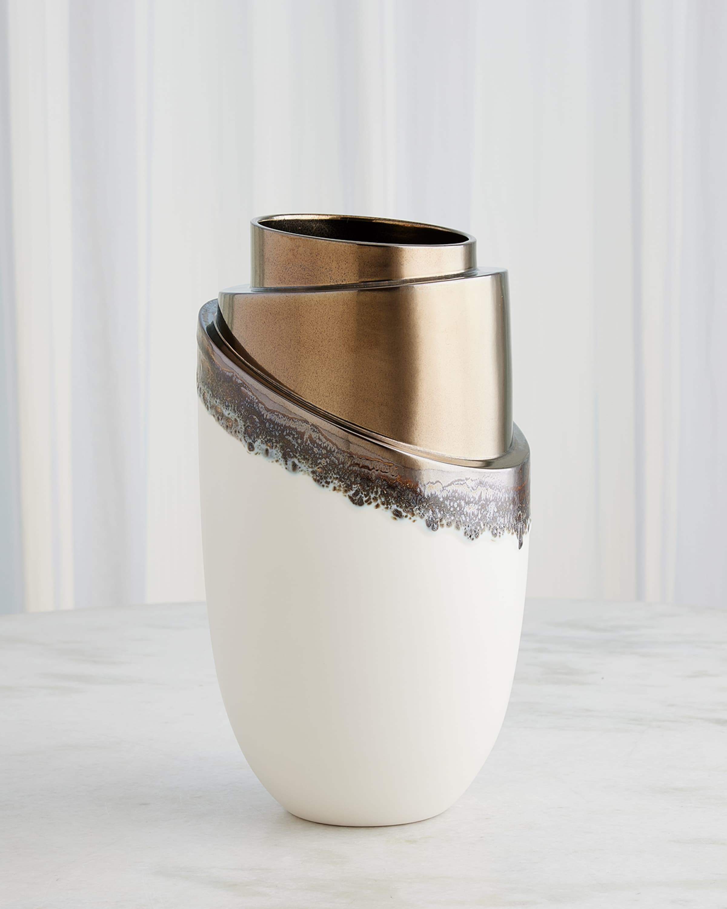 Global Views Slant Stack Large Vase - 16"