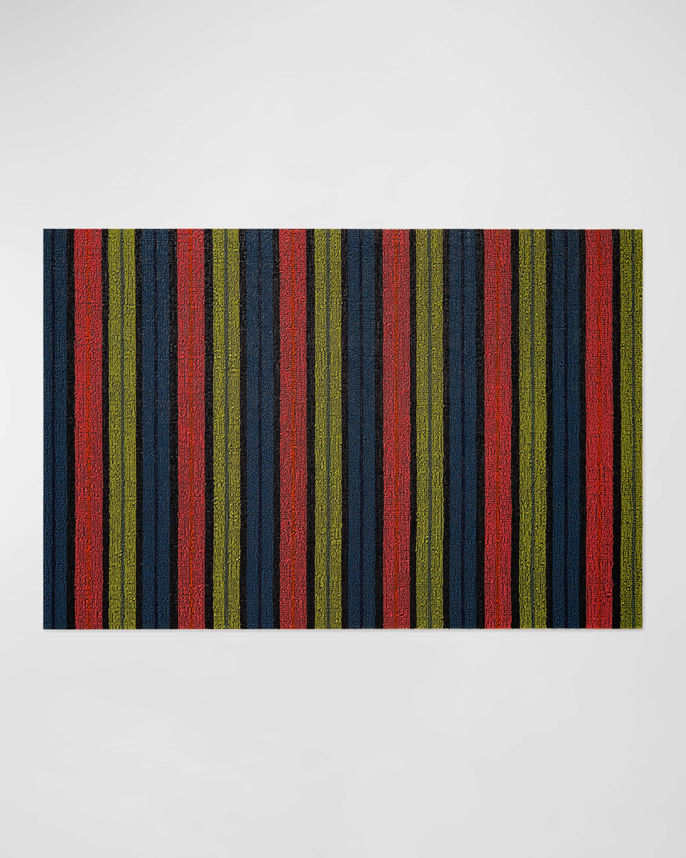 Chilewich Ribbon Stripe Indoor/Outdoor Shag Mat, 3' x 5'