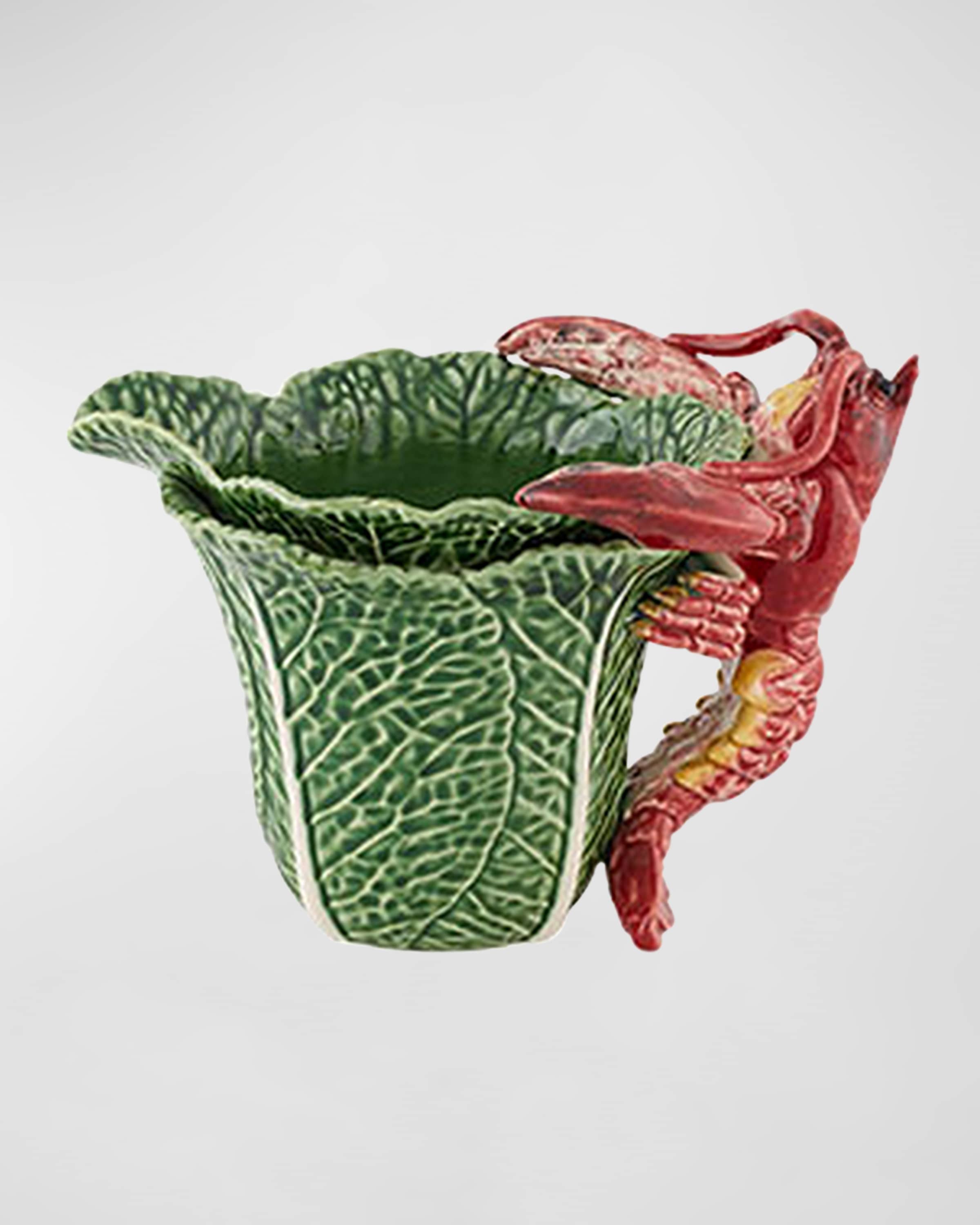 Bordallo Pinheiro Cabbage with Lobsters Pitcher, 1.7 Lt. 