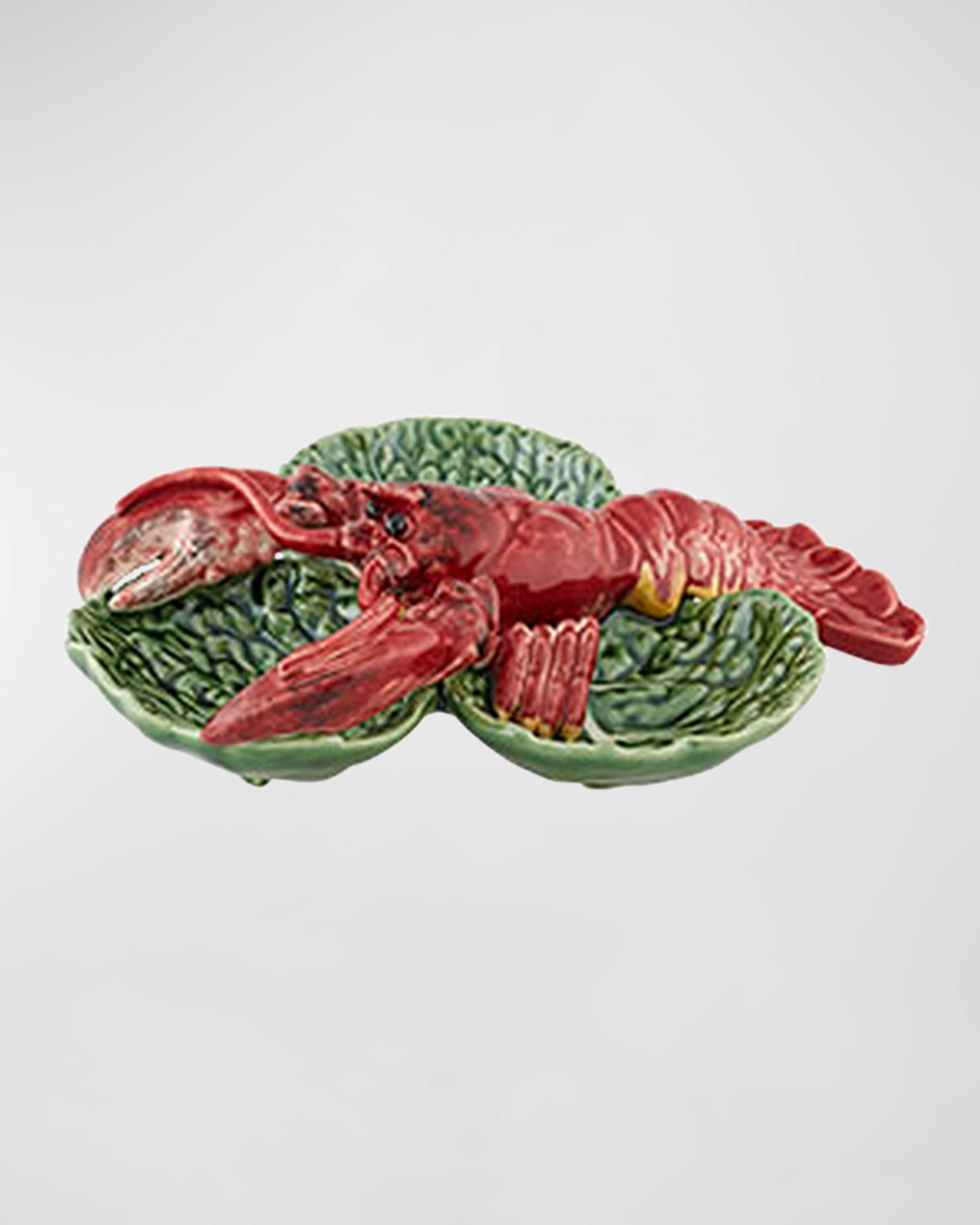Bordallo Pinheiro Cabbage with Lobsters Appetizer Plate, 11.8" 