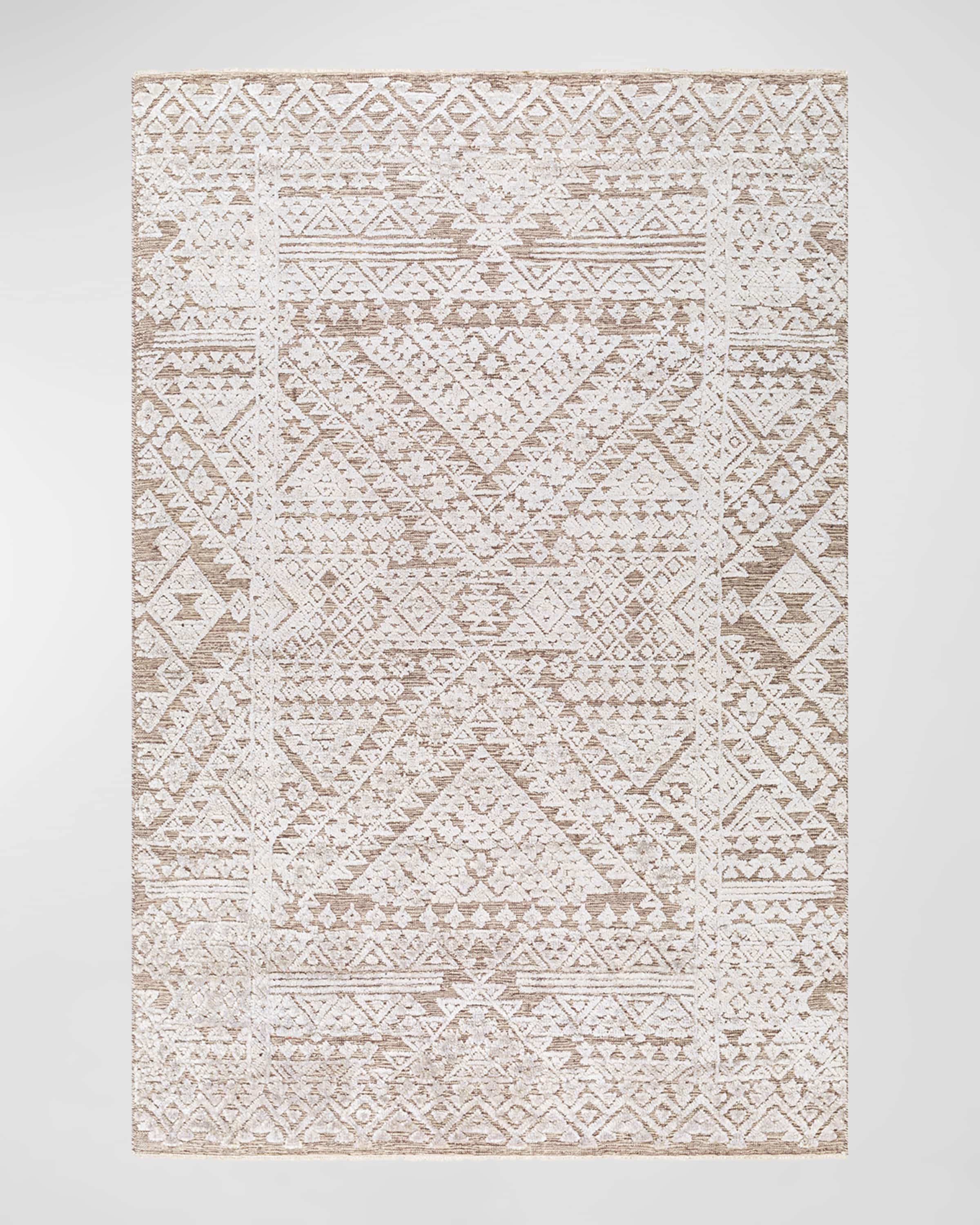 Surya Rugs Amina Dark Beige Hand-Knotted Rug, 6' x 9'