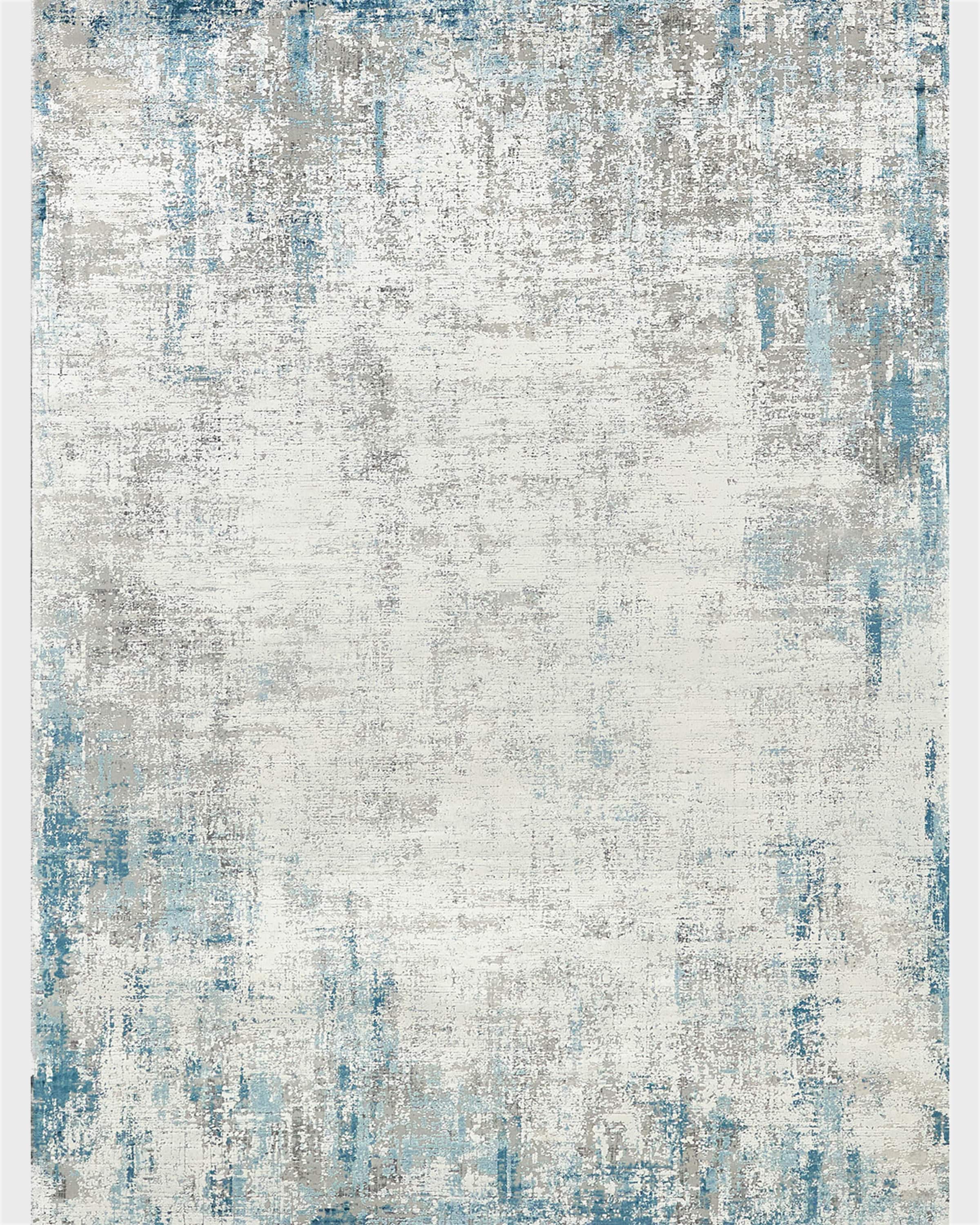 Exquisite Rugs Mercuri Power-Loomed Blue & Silver Rug, 9' x 12'