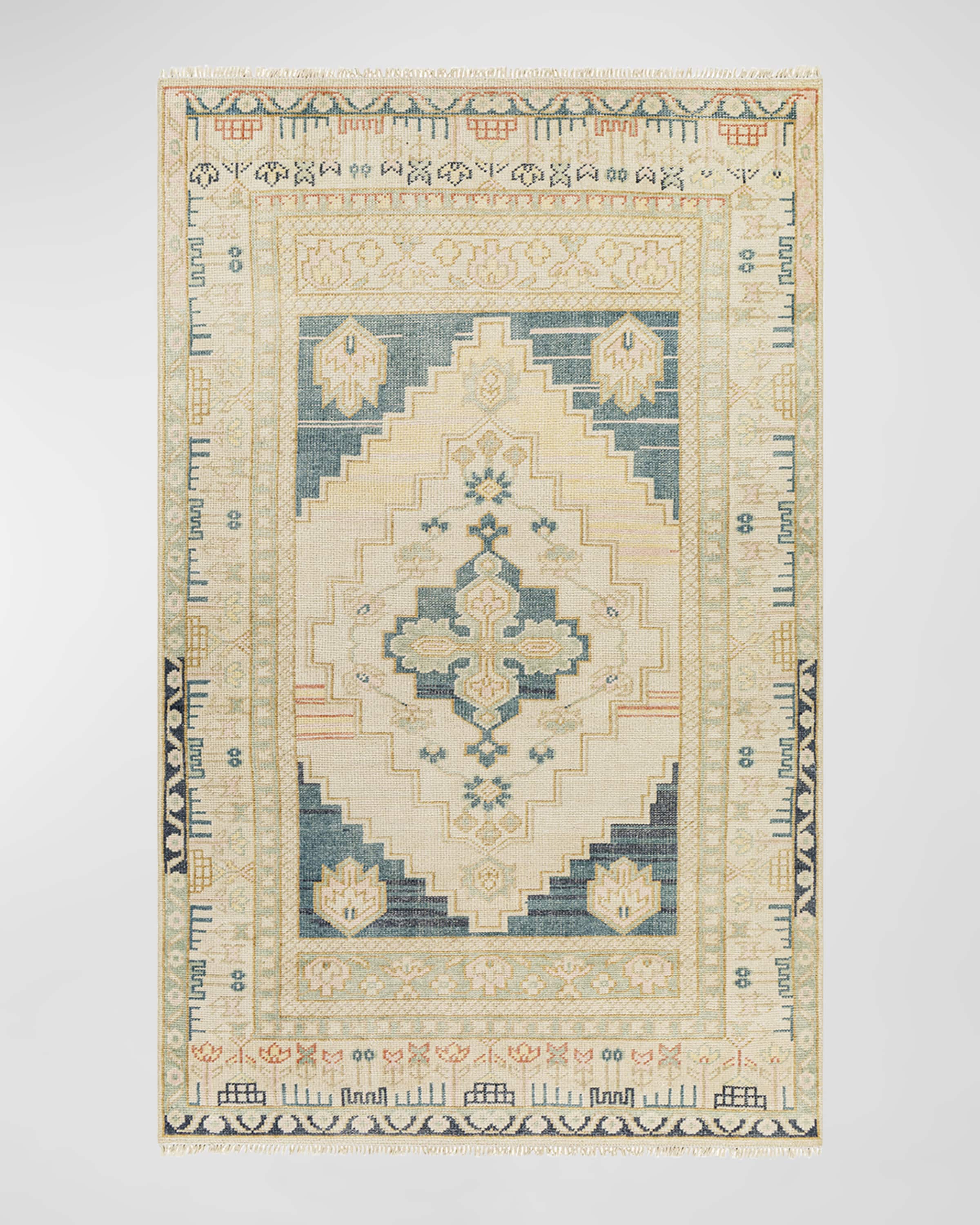 Surya Rugs Anadolu Teal Hand-Knotted Rug, 8' x 10'