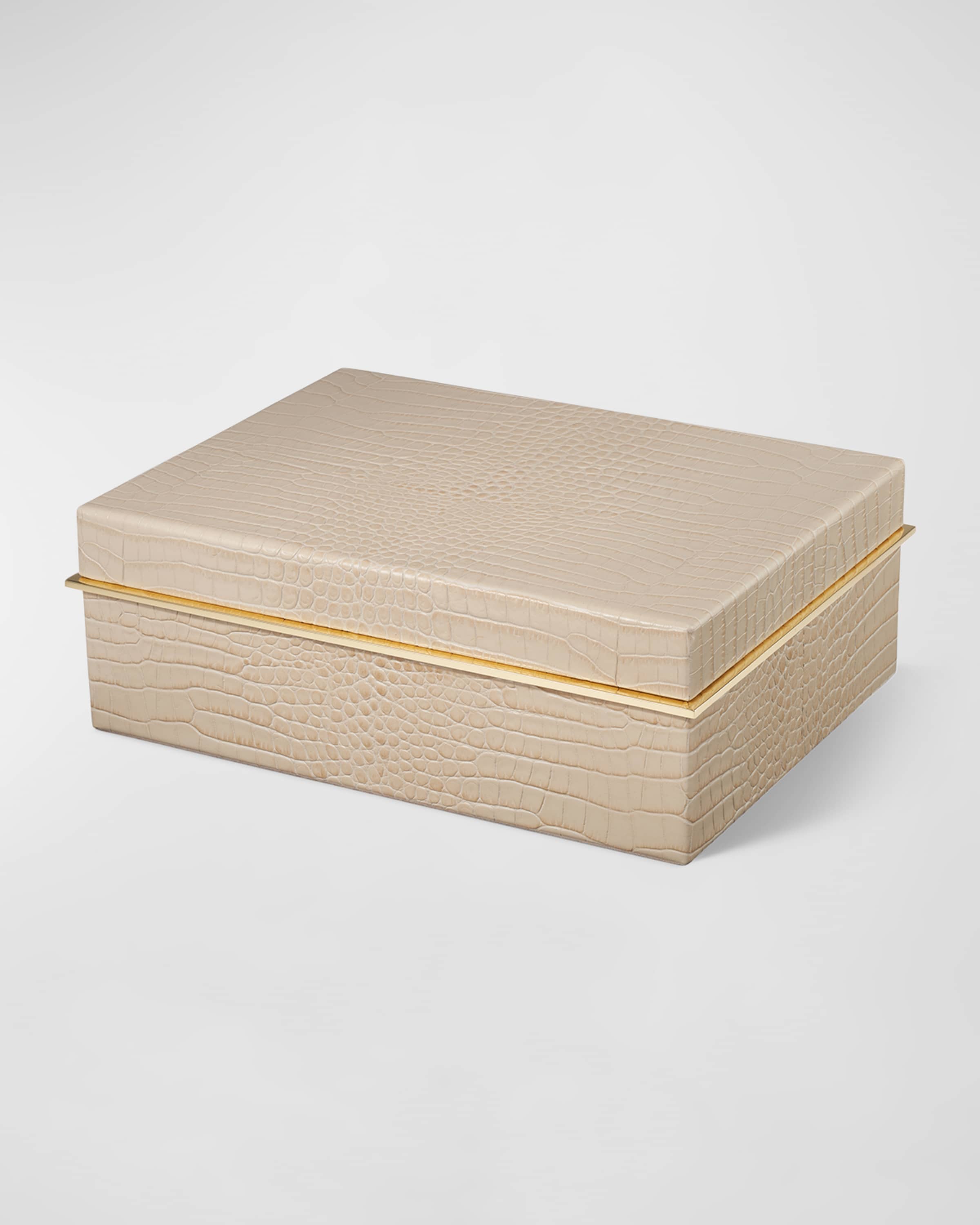 AERIN Classic Croc-Embossed Leather Large Box